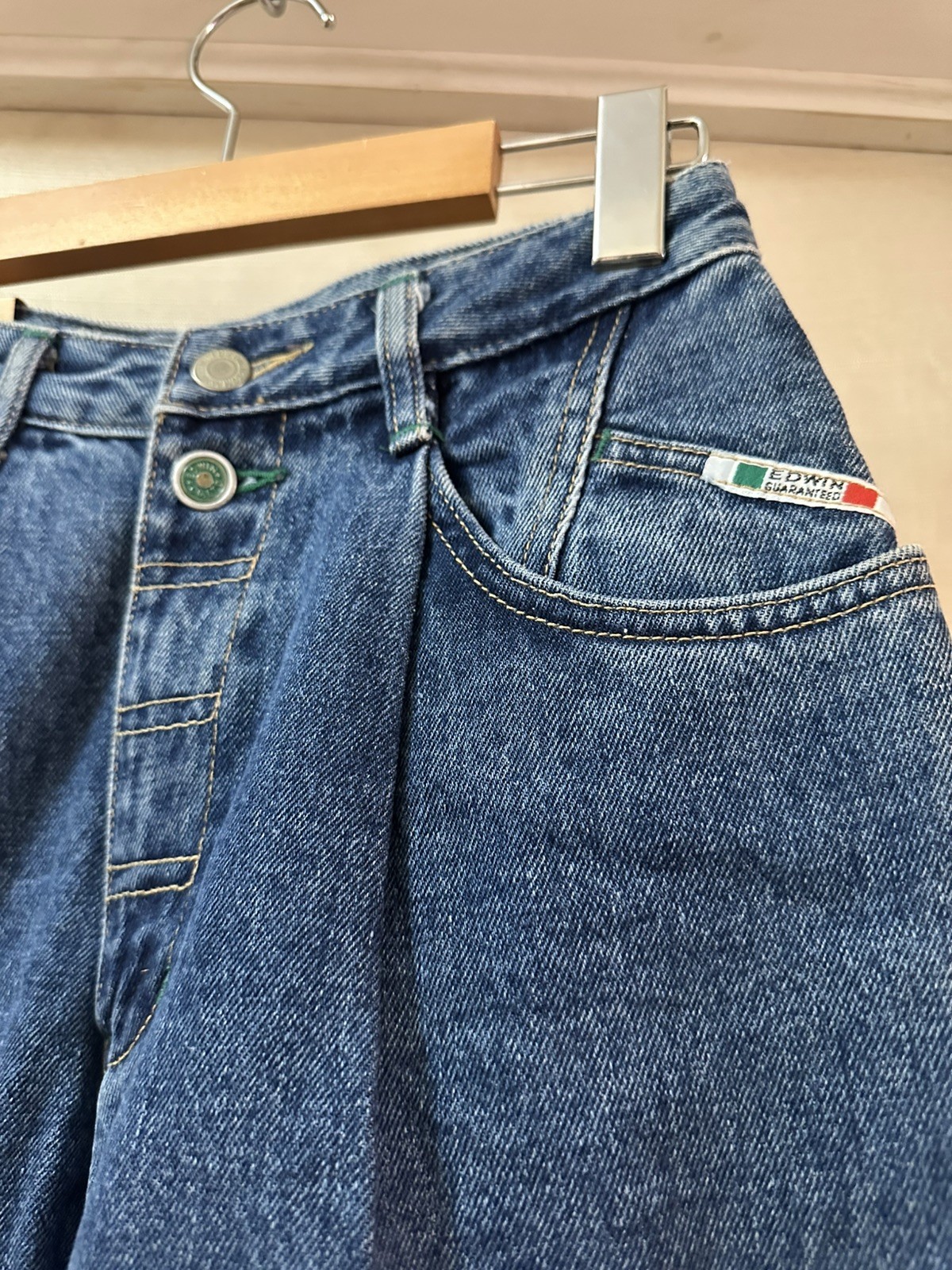Vintage Edwin Italian Baggy Jeans Deadstock NWT Women’s High Rise Mom Jeans 28