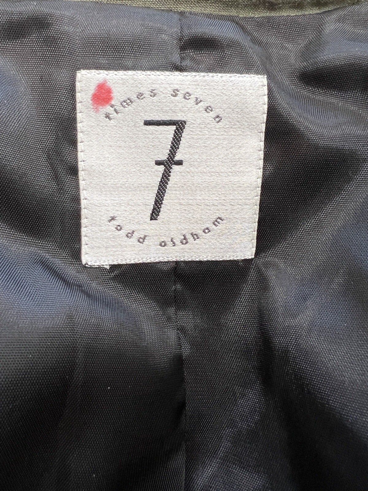 Todd Oldham Times Seven 7 Jacket Blazer Size S Small Buttons Olive Green READ*