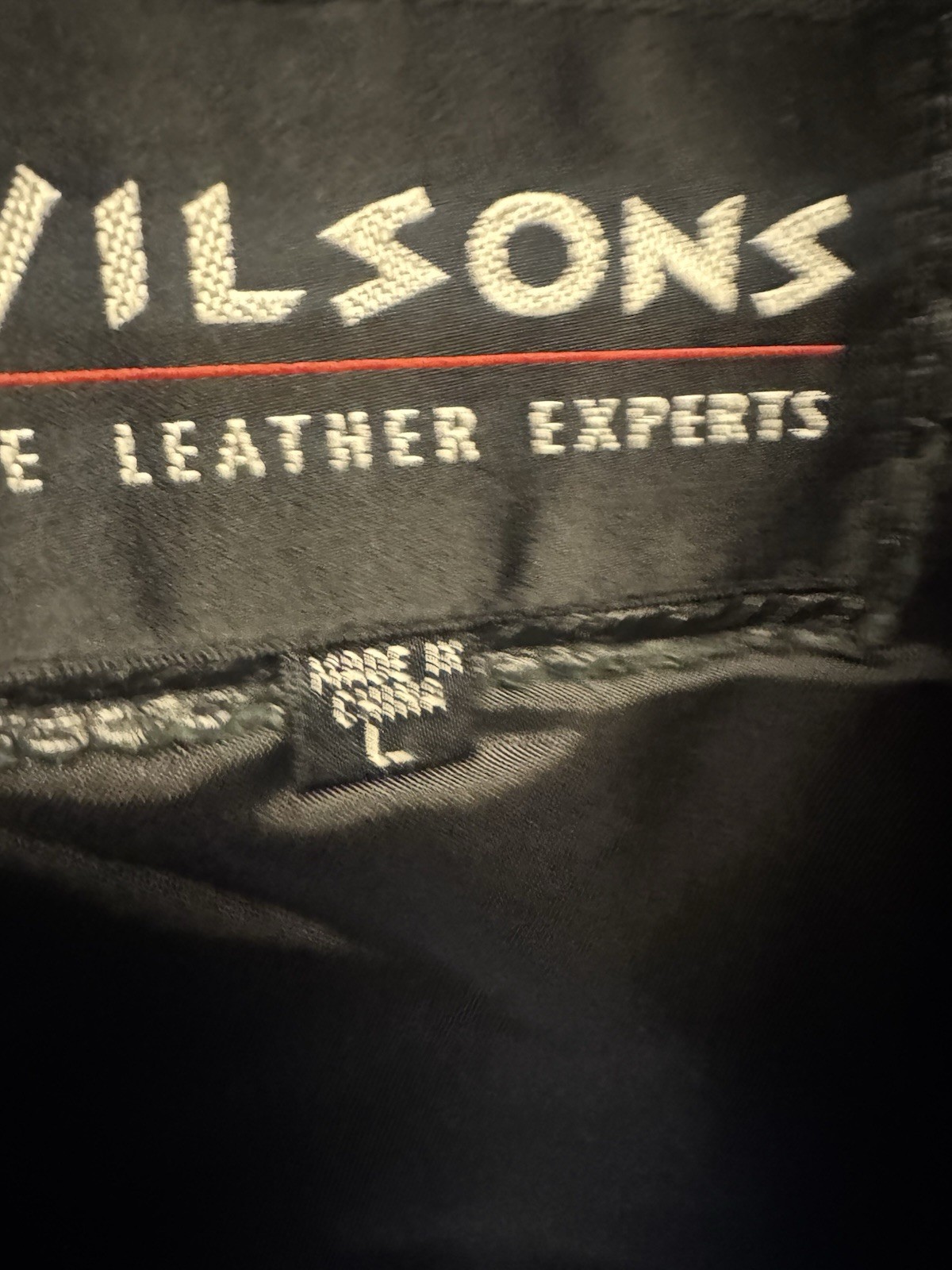 Vintage 1980s Wilsons Leather Jacket L – Black Thinsulate Moto Coat Lace Back
