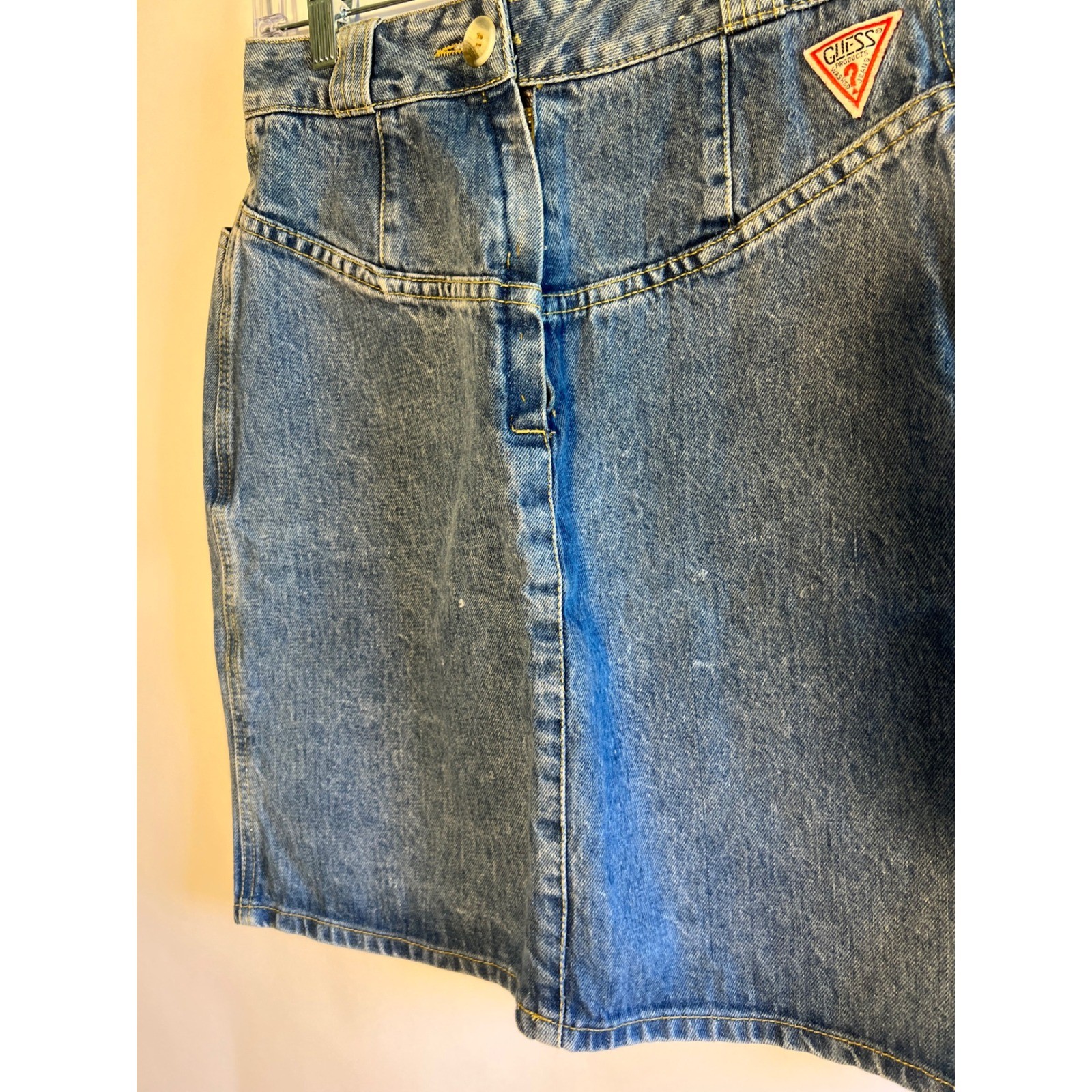 Vintage 80s Guess by George’s Mariana Denim Skirt Medium Wash Streetwear Size 30