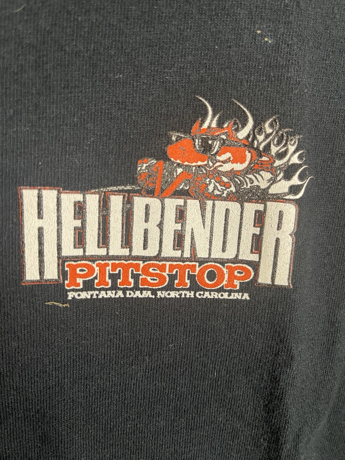 Vintage Hell Bender Pit Stop Fontana Damn North Carolina T-Shirt Adult Large
