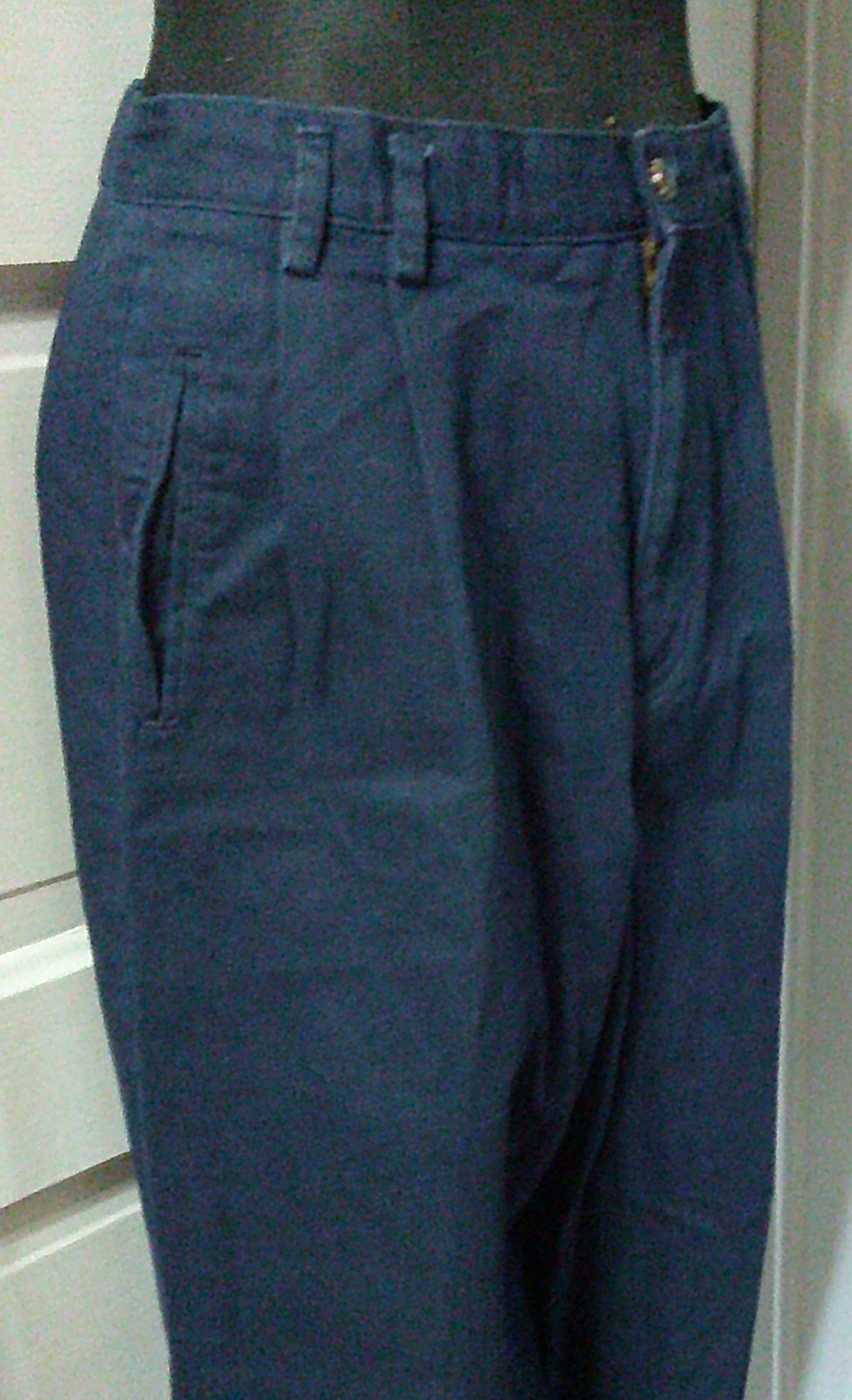 80’s LIZ CLAIBORNE LIZWEAR Navy Blue Pleated Khaki Pants Slacks 10P