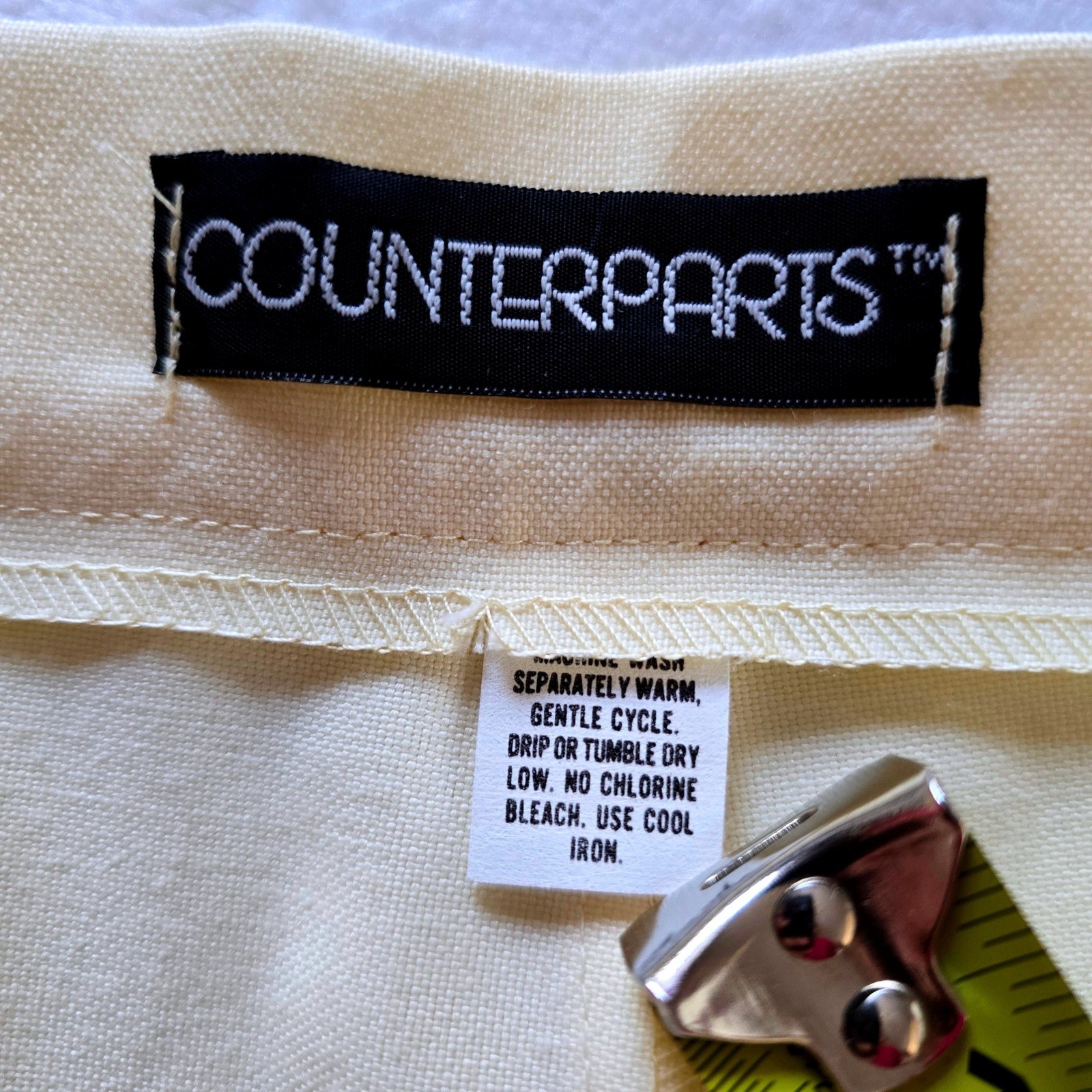 Vintage 90s Counterparts Off White High Rise Pleated Trousers Size 12 NWT