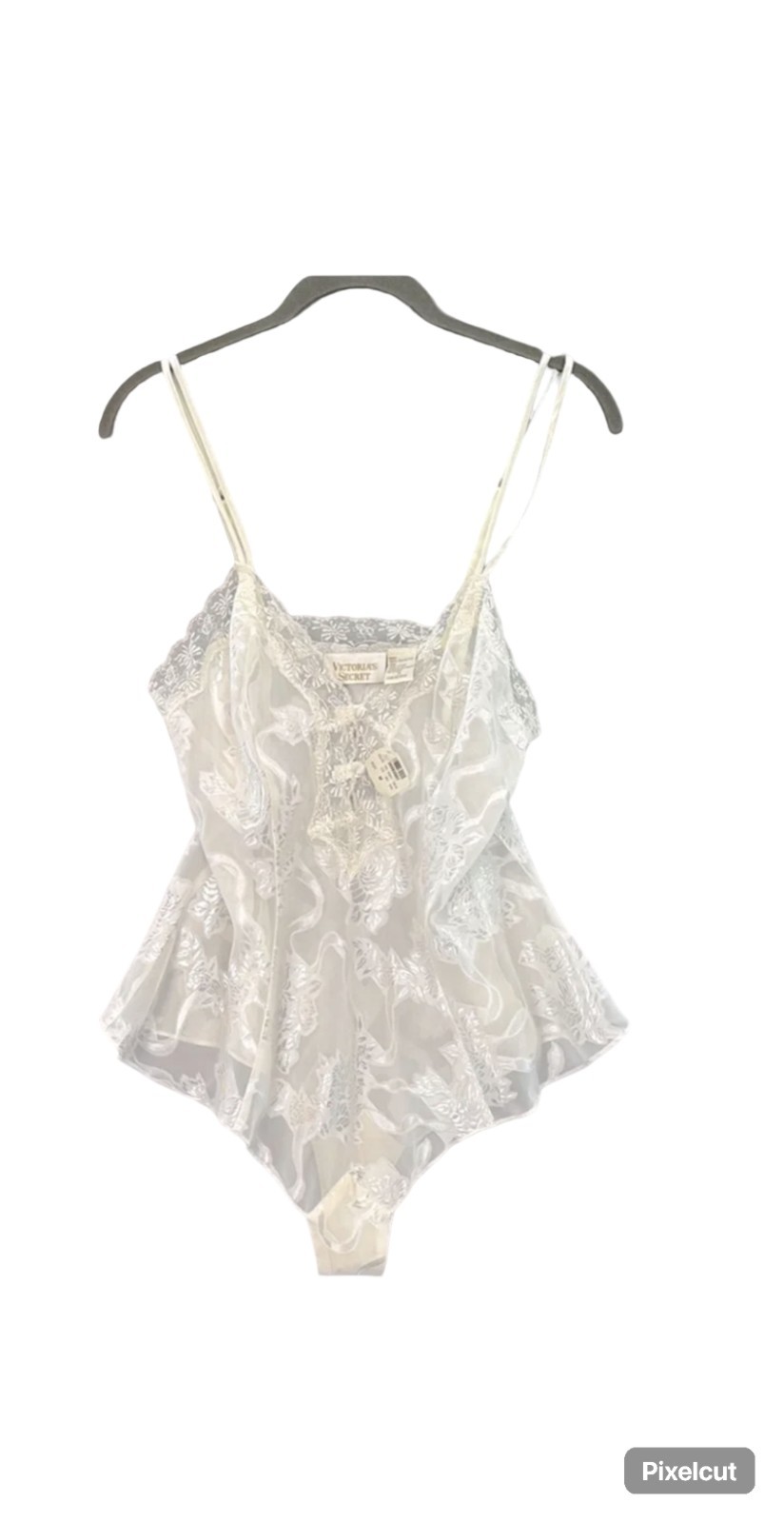 Vintage Victoria’s Secret Gold Label sheer lace 1 Pc Lingerie teddy bodysuit SM