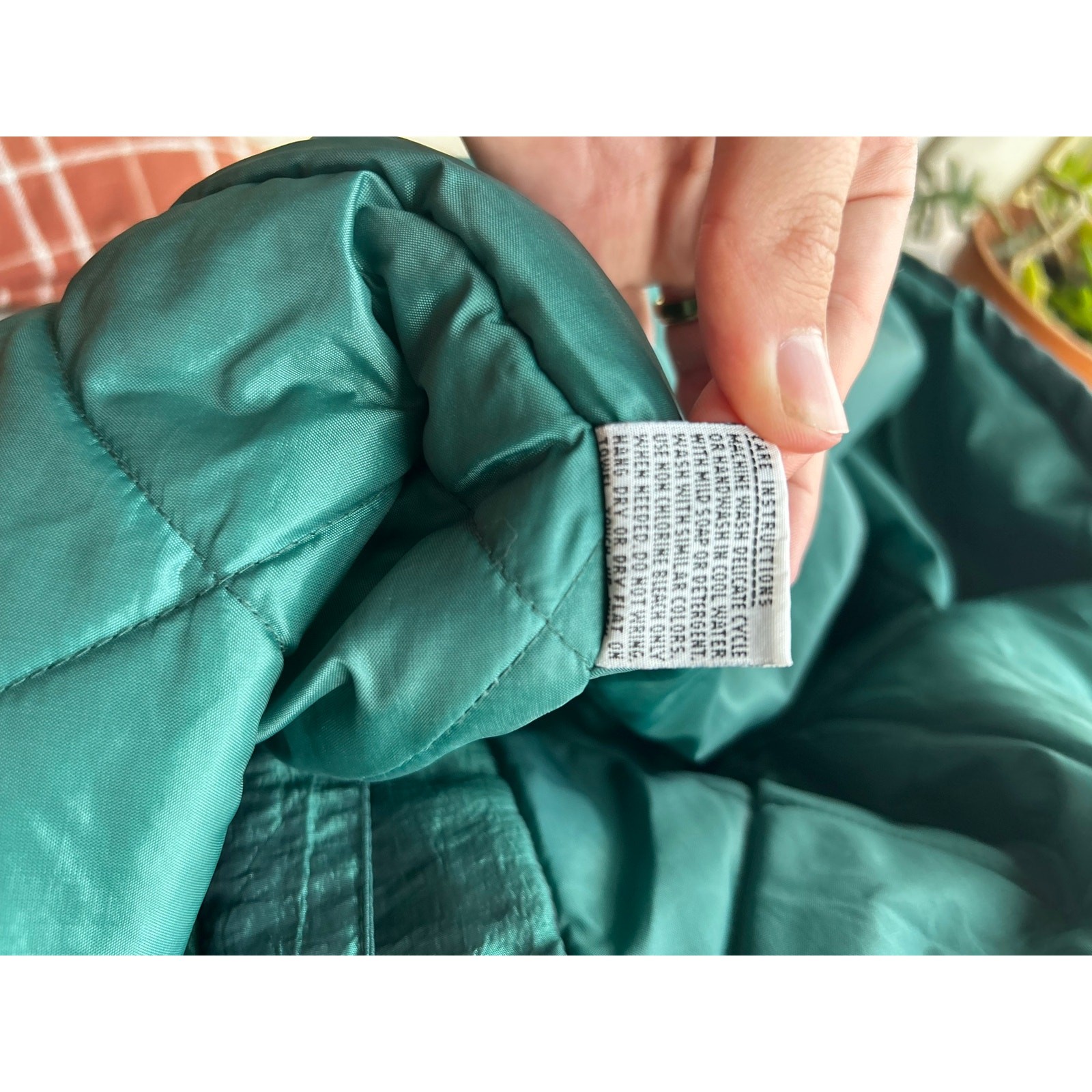 Current Seen Vintage Metallic Quilted Puffer Jacket Purple Teal S