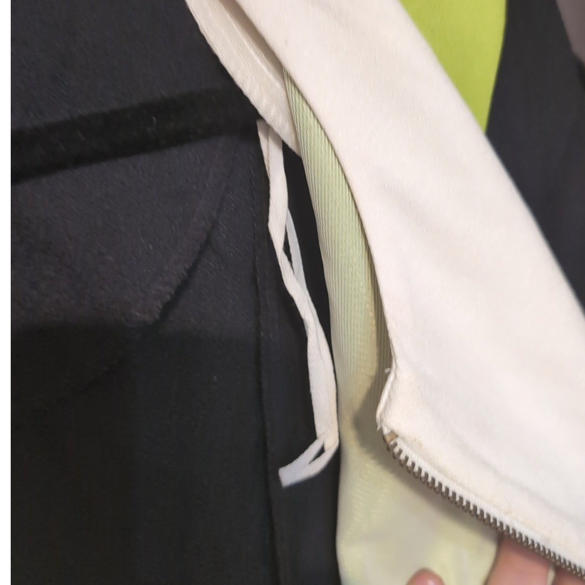 Betsy’s Things Vintage 90s Colorblock Horsebit Zip Front Top Lime Green Black 16