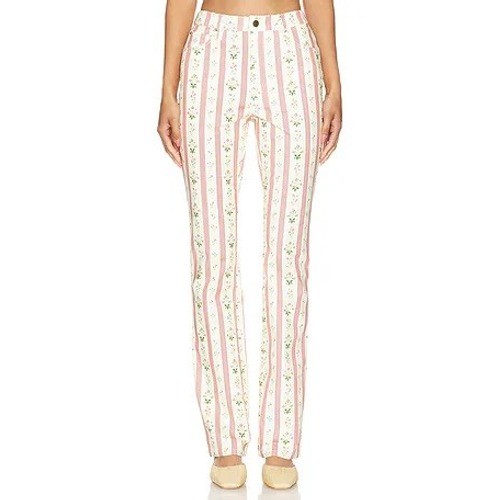 NWT WeWoreWhat Mid Rise Ankle Flare Floral Printed Pants (MSRP: $138) Sz 28
