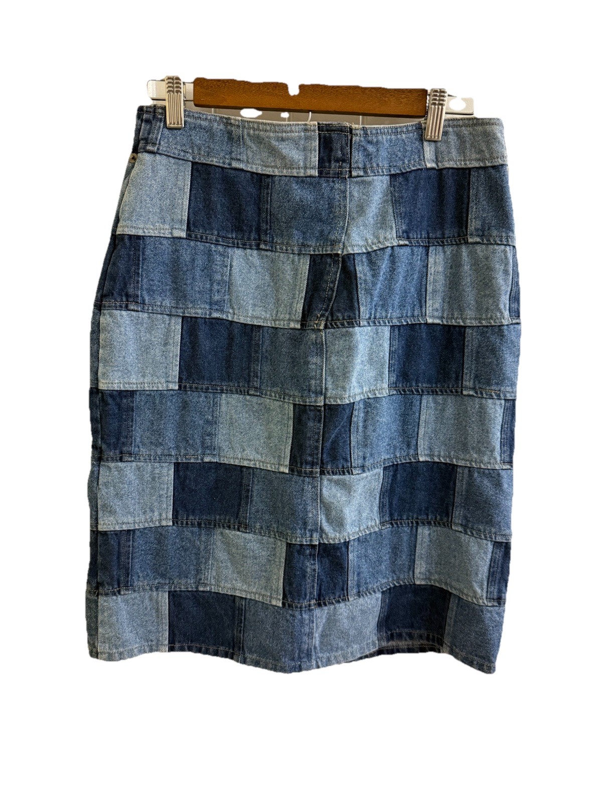 Vintage Y2K QPD PATCHWORK DENIM Maxi/Midi Jean Skirt Women’s Size 4 – 29″ W