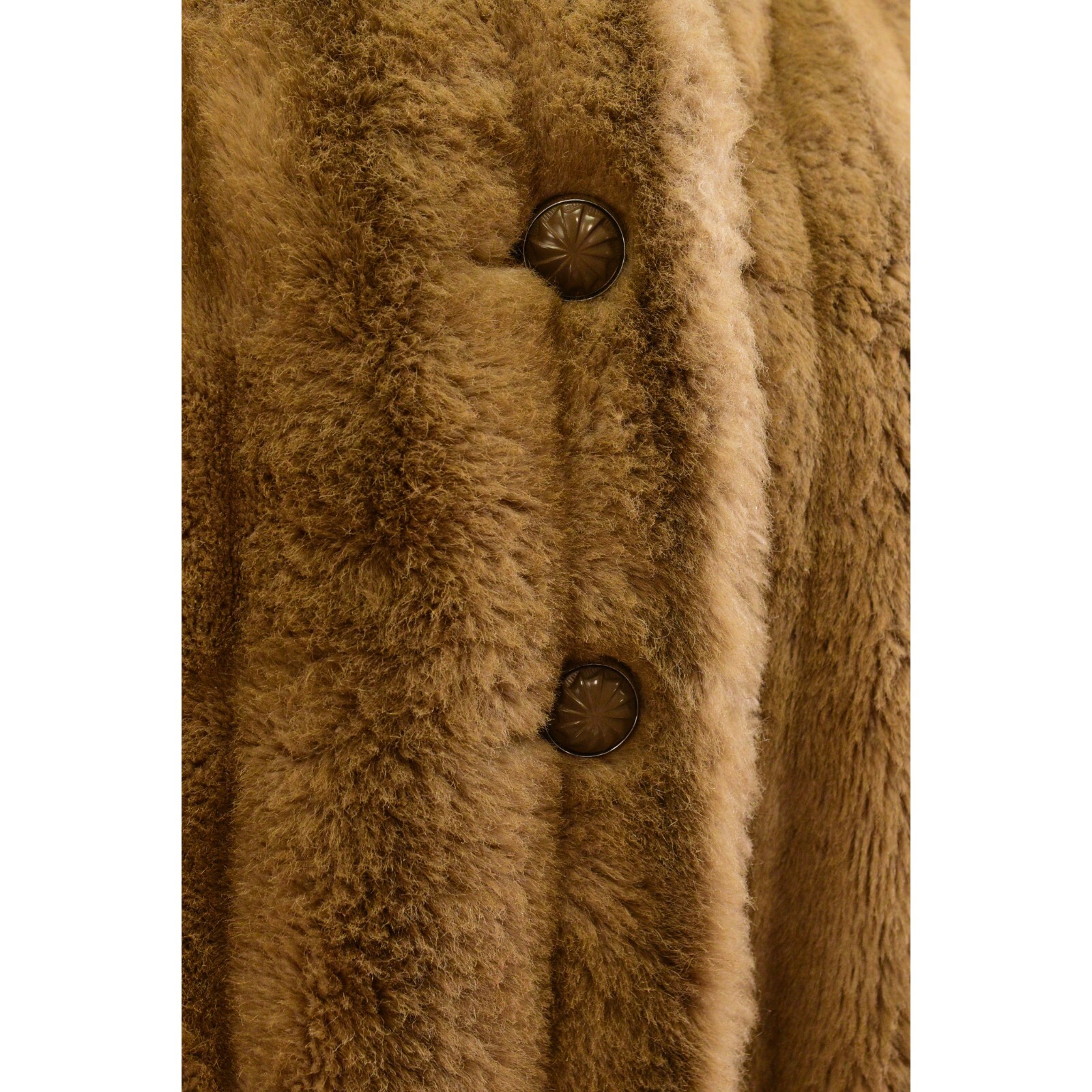 50s Vintage Faux Fur Coat For Women Size 14 Grandella By Sportowne Tan Hippy Coa