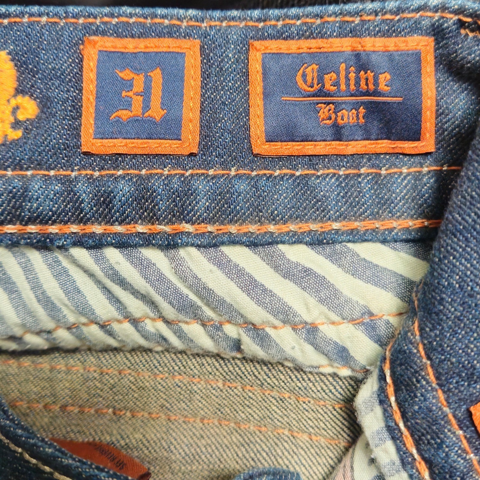 ROCK REVIVAL Jeans Womens 31 Blue Celine Boot Stretch Embroidered Denim Y2K