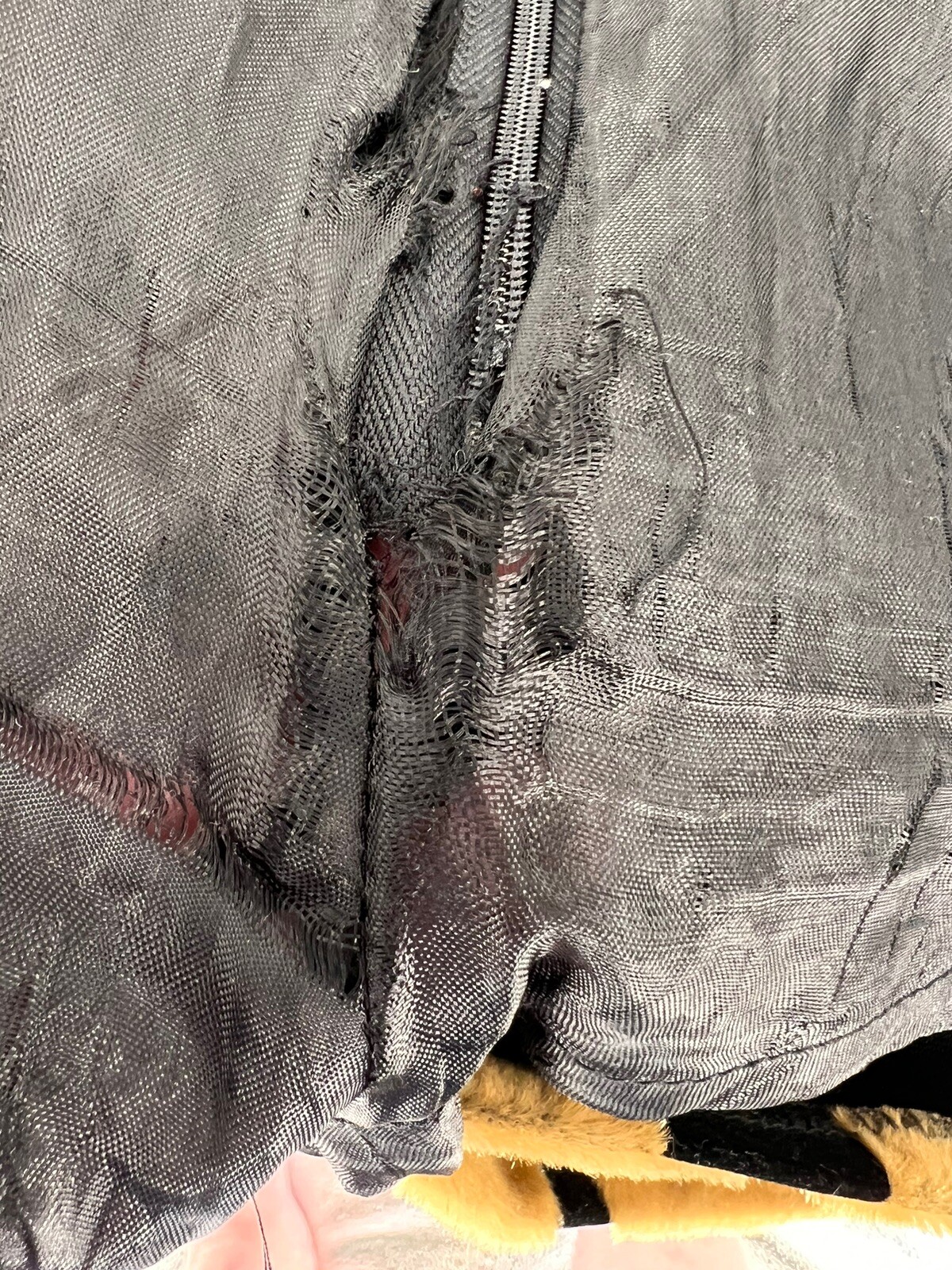 Vintage Mixed Media Mini Skirt Made Hong Kong Vegan Leather Animal print 27″x14″