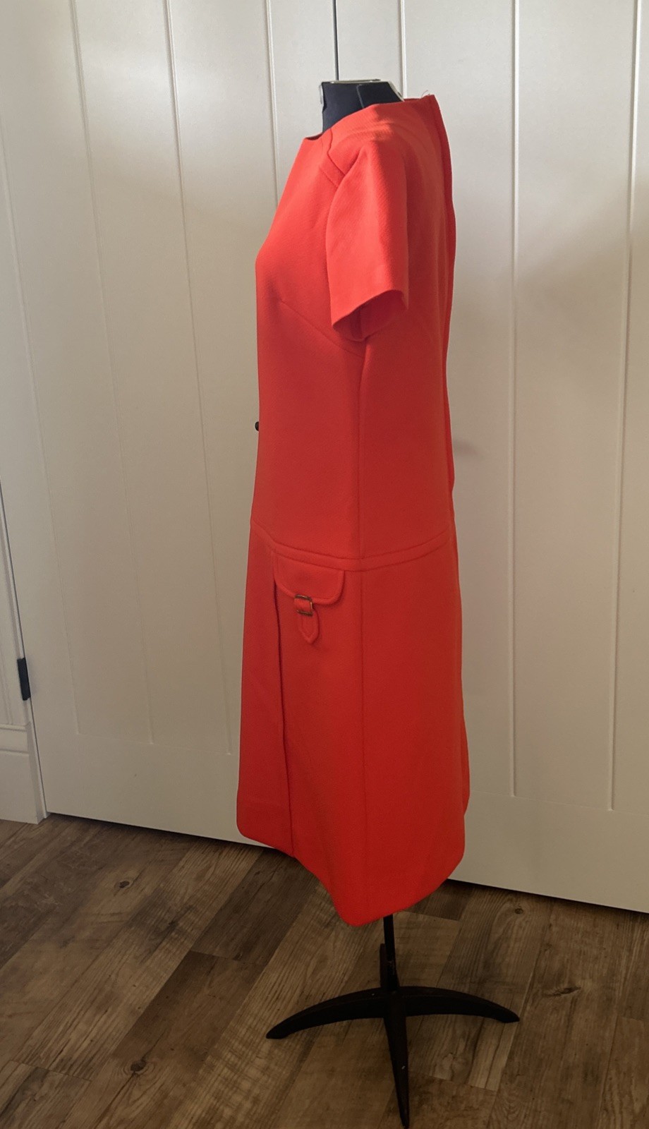 Vintage 1960’s Bleeker Street Mid Bright Orange Mod Dress