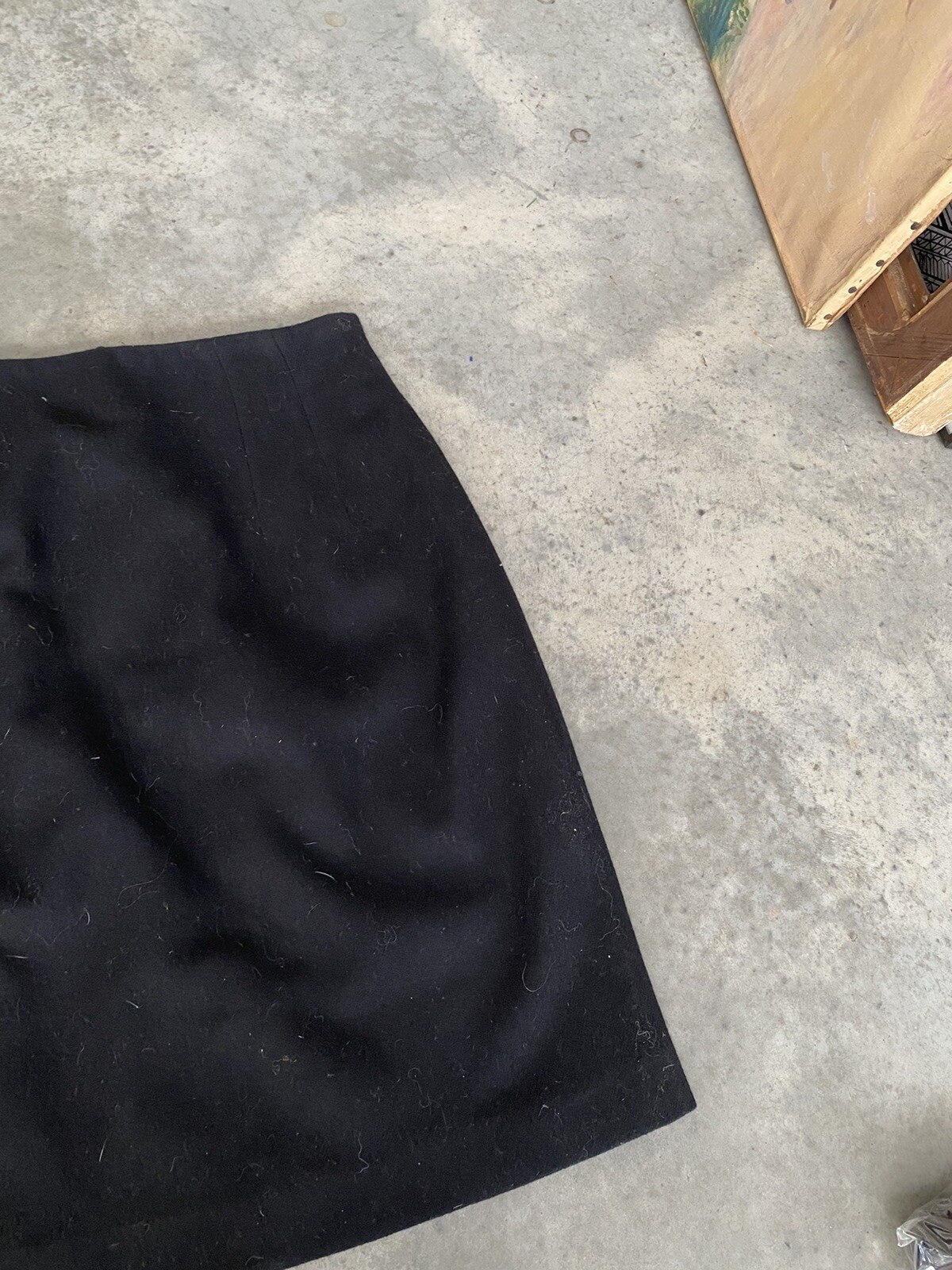 Vintage Savannah Black Skirt Wool Pencil Straight Size 10