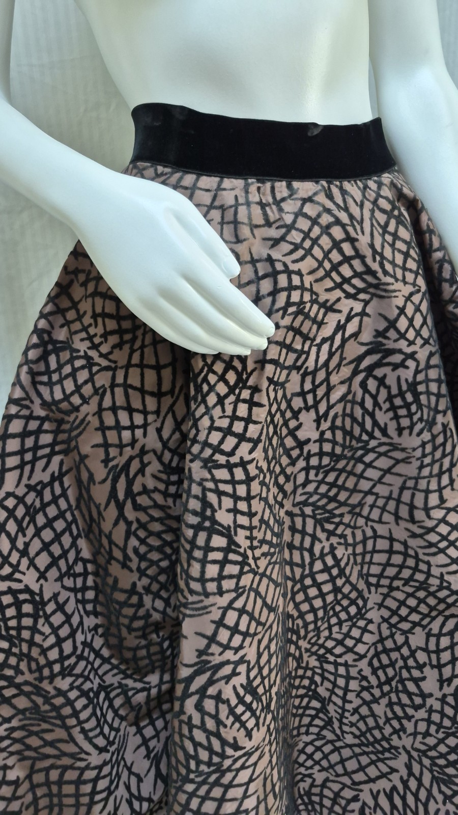 Vintage 50s Atomic Joe Davidson Originals Flocked Circle Skirt MidCentury – M/L