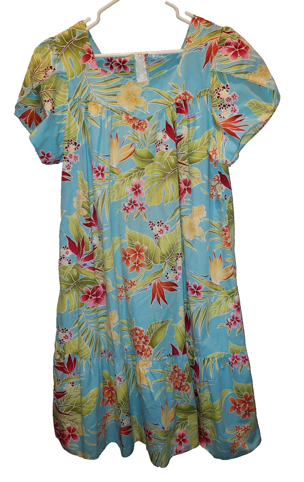 VTG ROYAL HAWAIIAN CREATIONS TROPICAL FLORAL BEACH VACAY HOUSE LOUNGE DRESS XL
