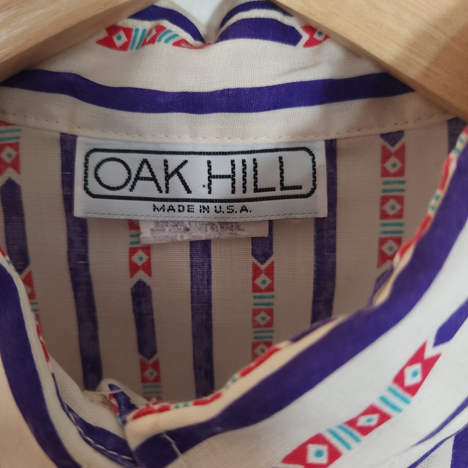 Vintage Oak Hill Striped Button-Up Shirt 80’s USA Long Sleeve Women’s Medium