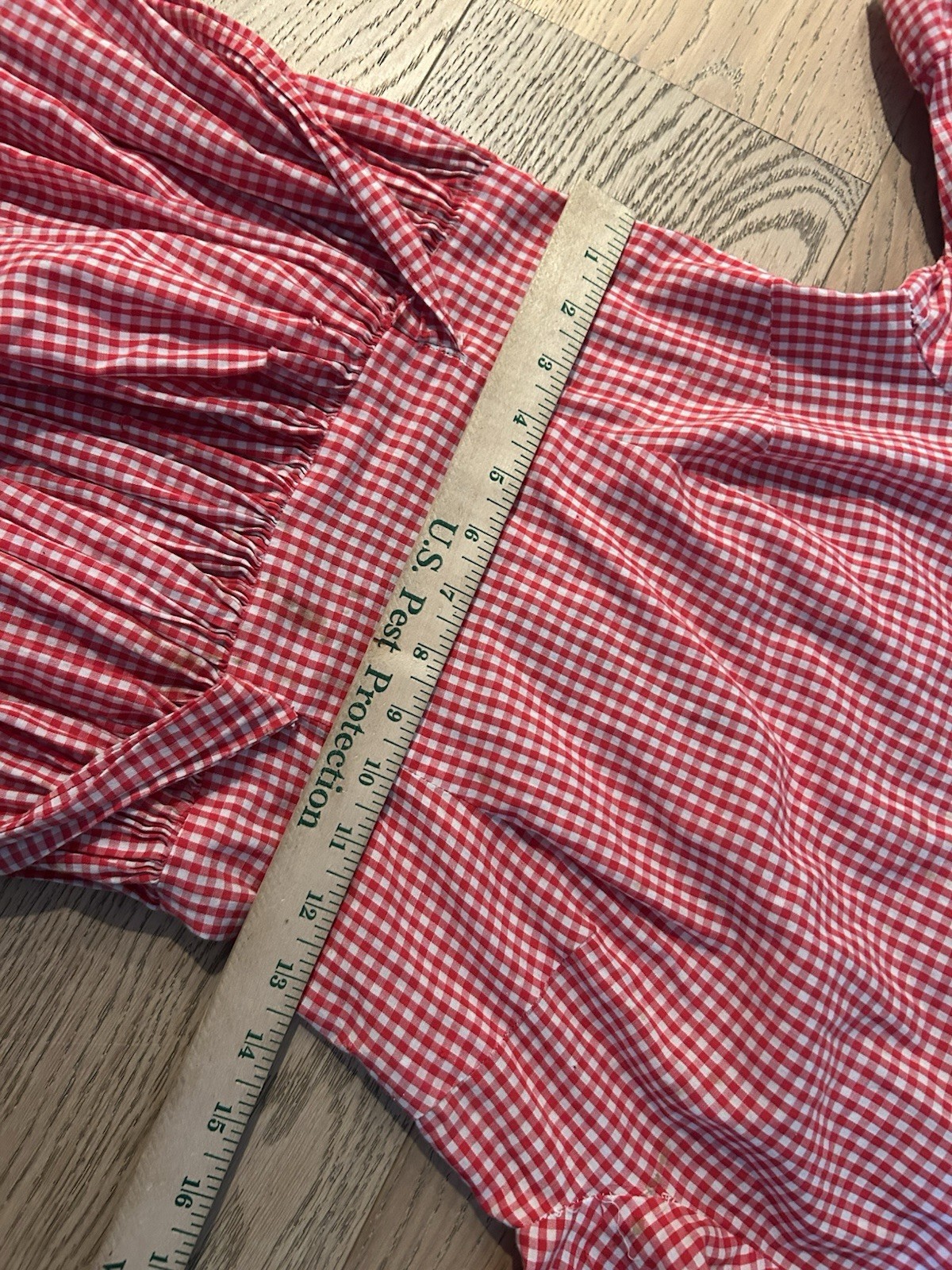 Vintage 1970’s Dress Women’s Red Gingham Western Cowgirl Prarie