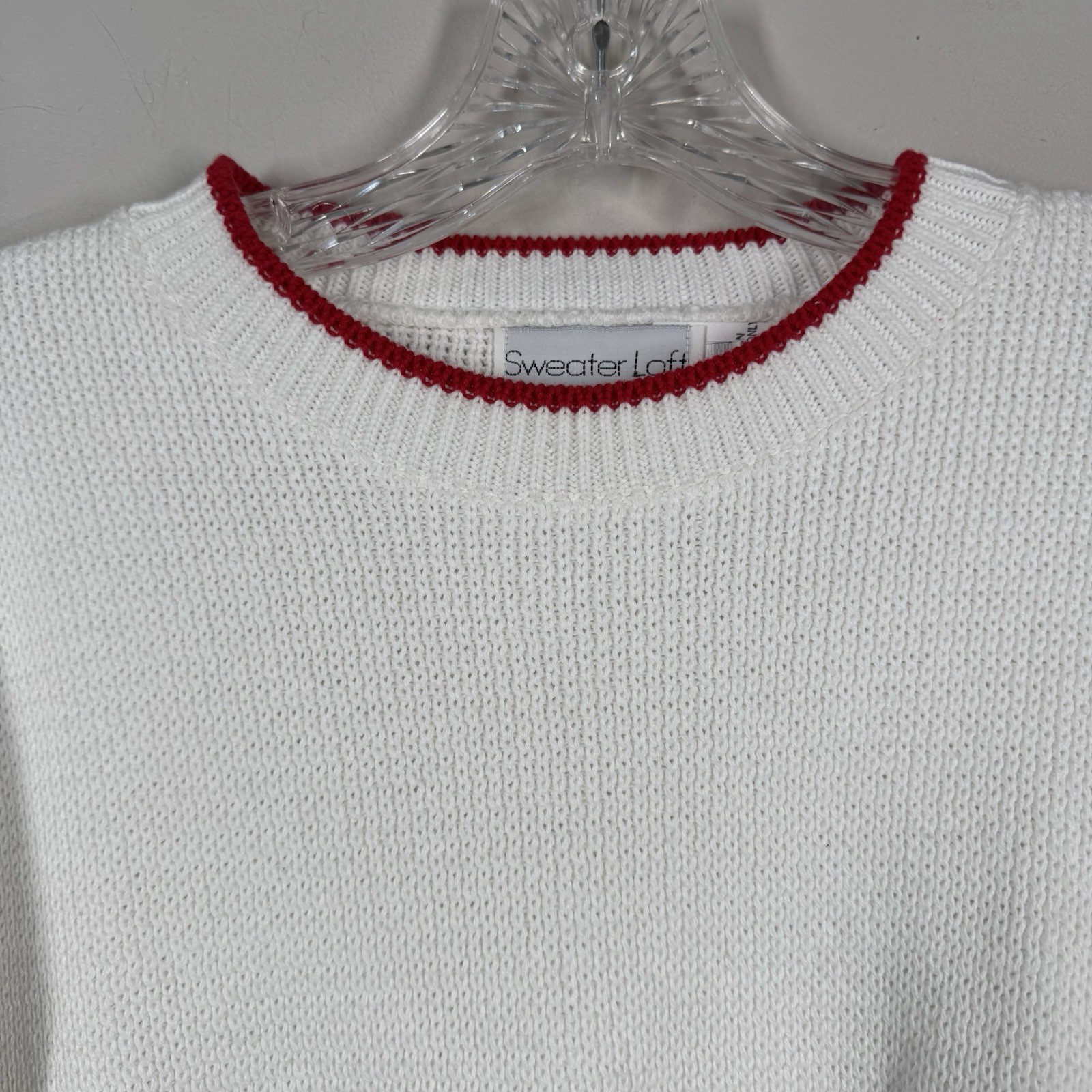 Sweater Loft Vtg Short Sleeve Nautical Preppy Knit Flags Cotton USA Sz S NWOT