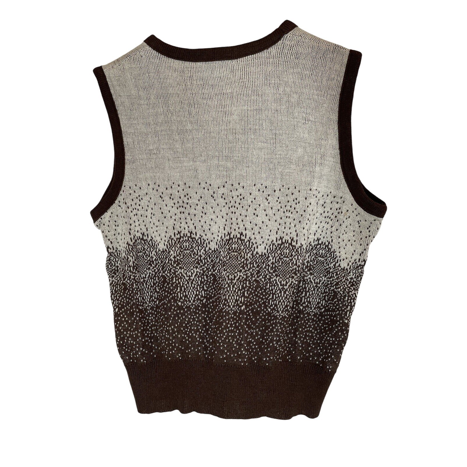 VTG 70s Disco Knit Sweater Vest SZ Small Retro Acrylic