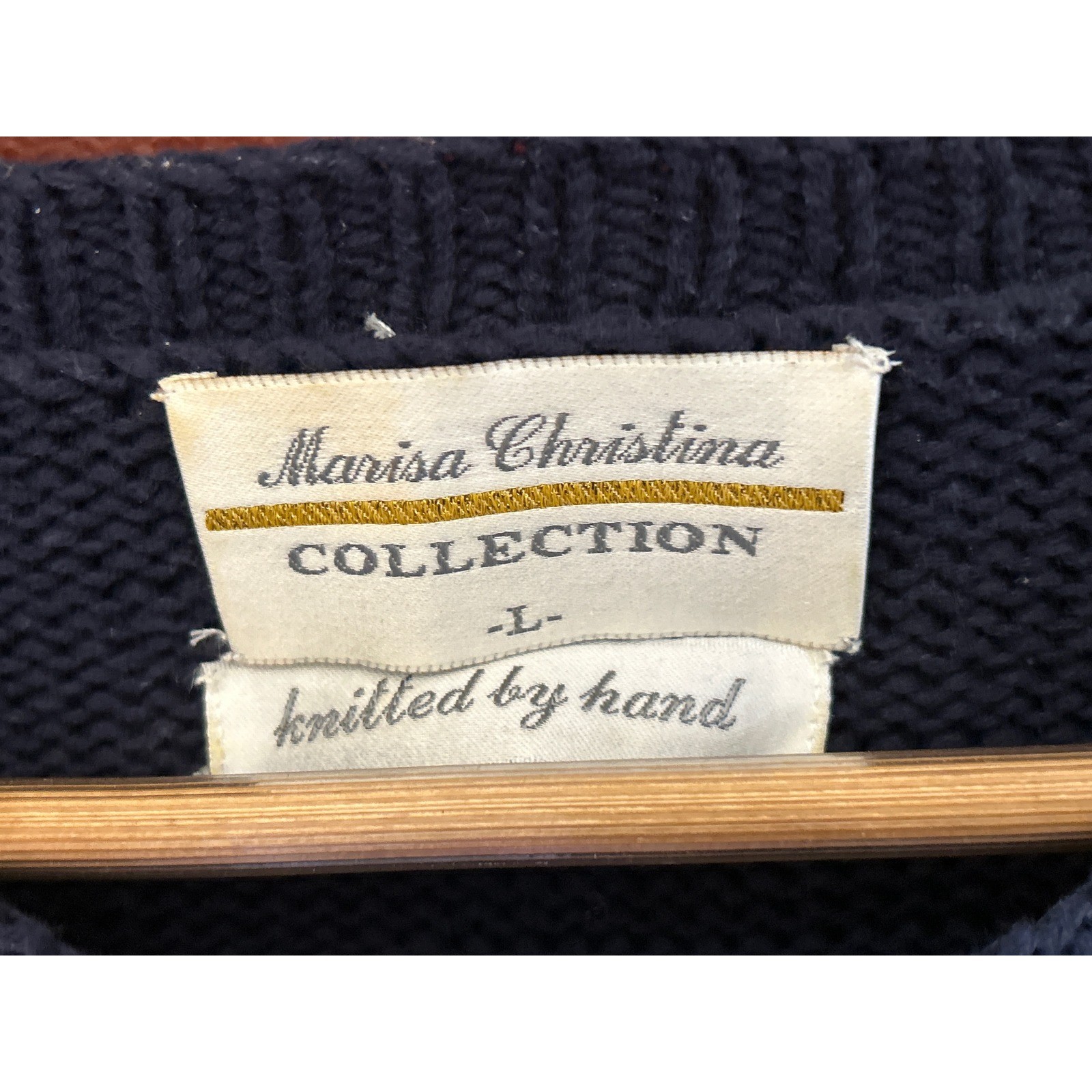 Vintage Marisa Christina Sweater Floral Intarsia Grandmacore Cottagecore 90s