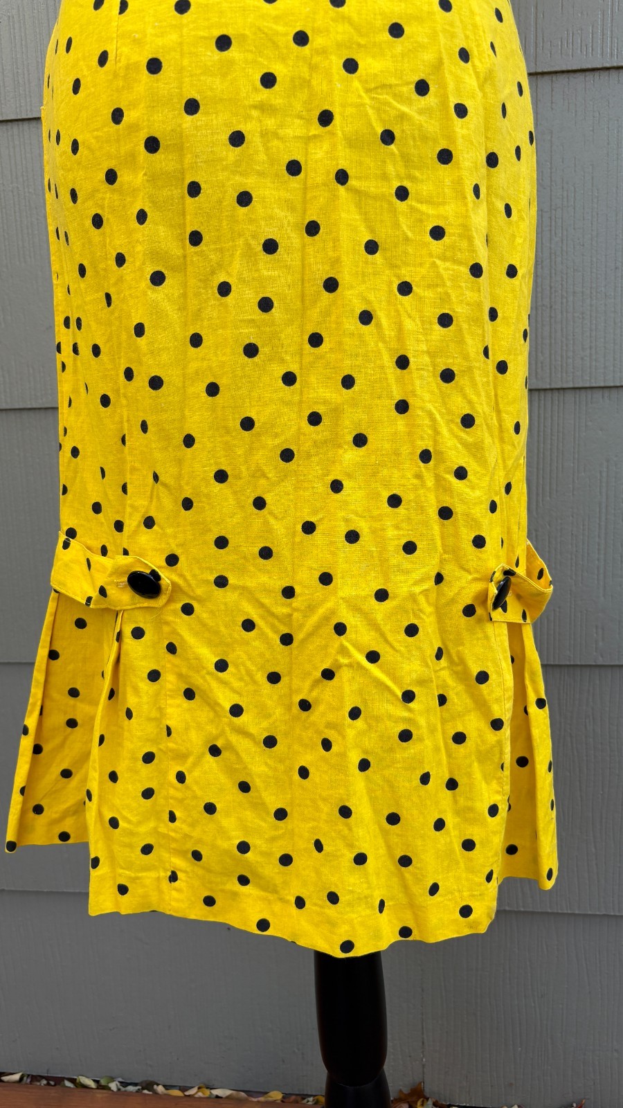 vtg 70s 80s New Wave Rockabilly Clowncore Polka Dot Short Sleeve Wrap Dress
