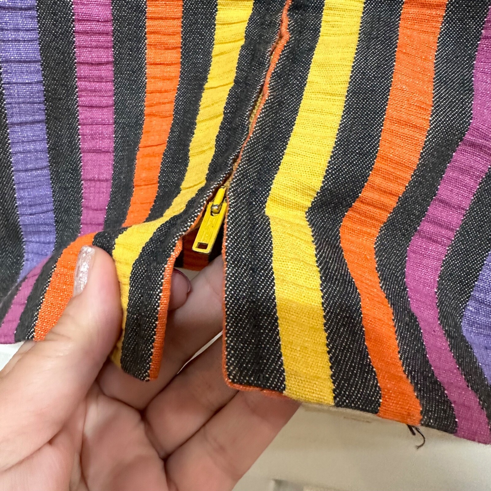 Murr’s Of California Union Made Striped A Line Mini Pencil Skirt Vintage Size 13