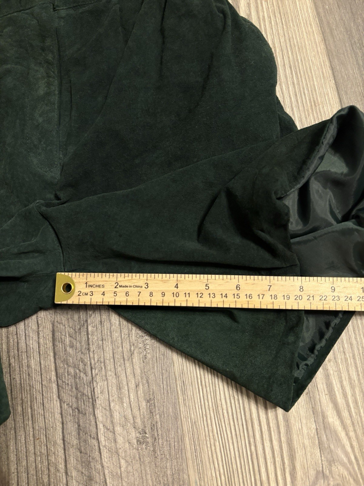 David Hollis Vintage Suede Shorts Size 10 Dark Green Dark Academia Indie Sleaze