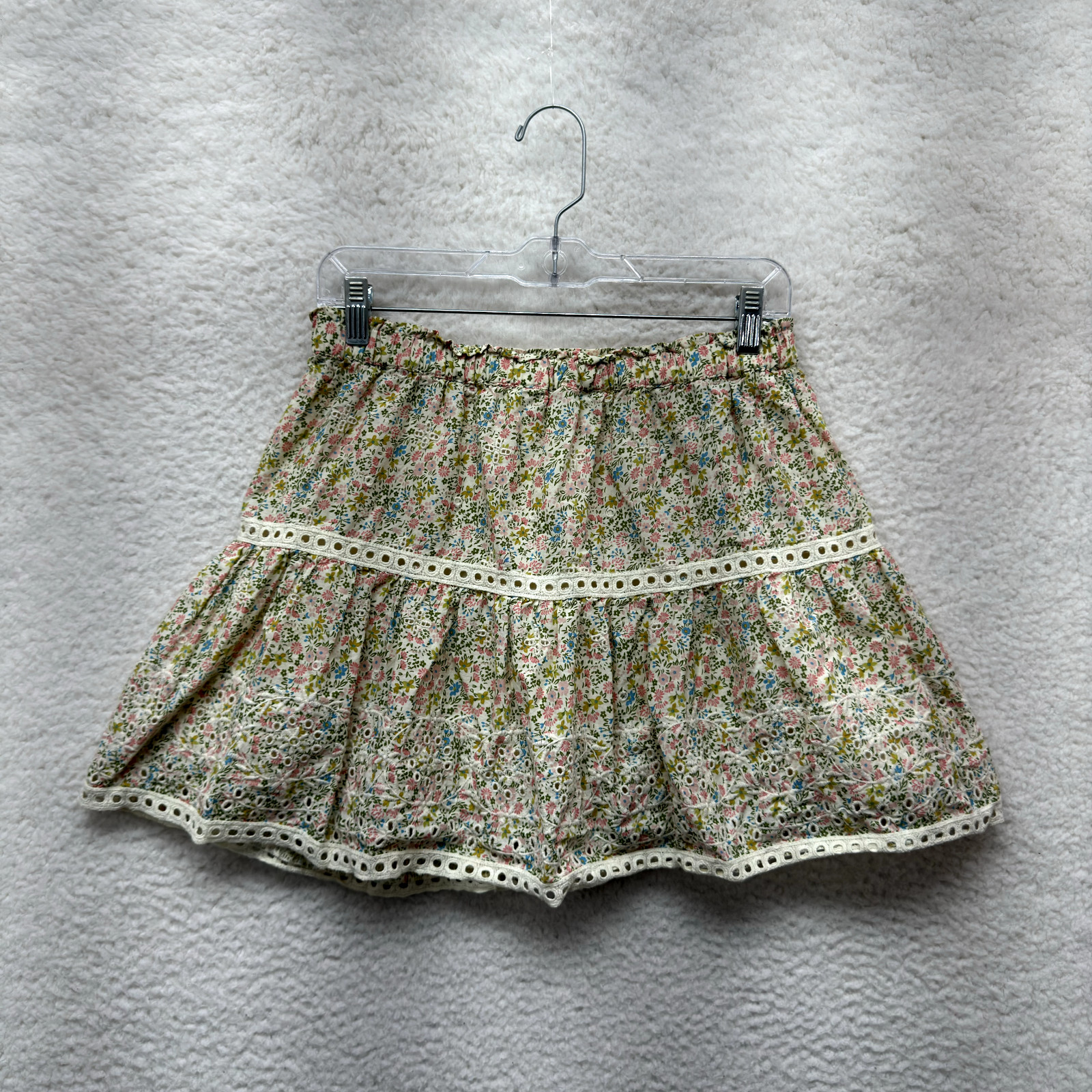 Y2K Vintage Mini Skirt Medium Ditsy Floral Coquette Prairie Cottagecore Fairy