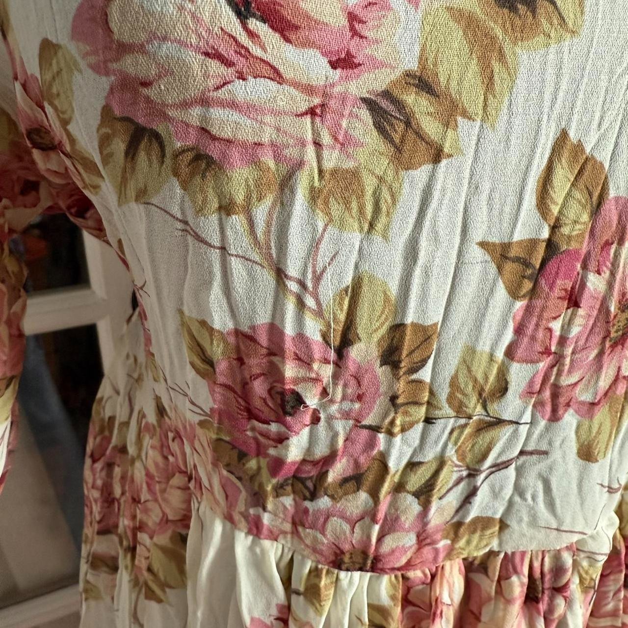 Vintage 90s Floral Ci Sono Dress – Soft Grunge Crinkle Kinderwhore Romantic