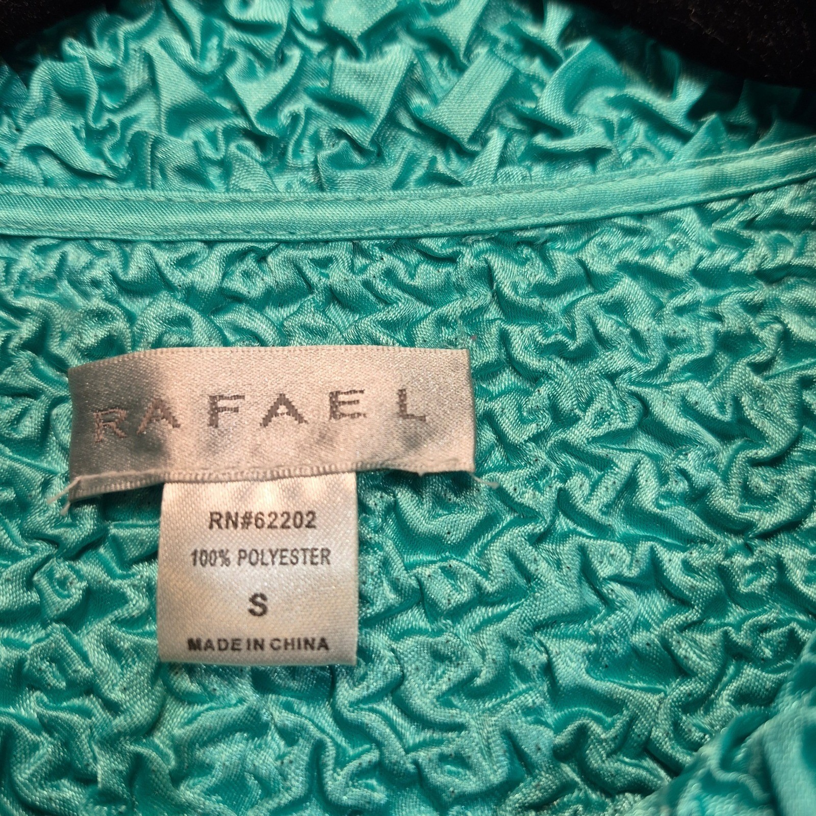 Rafael Vintage Popcorn Texture Button Front Blouse Sm Y2K Whimsigoth Fairycore