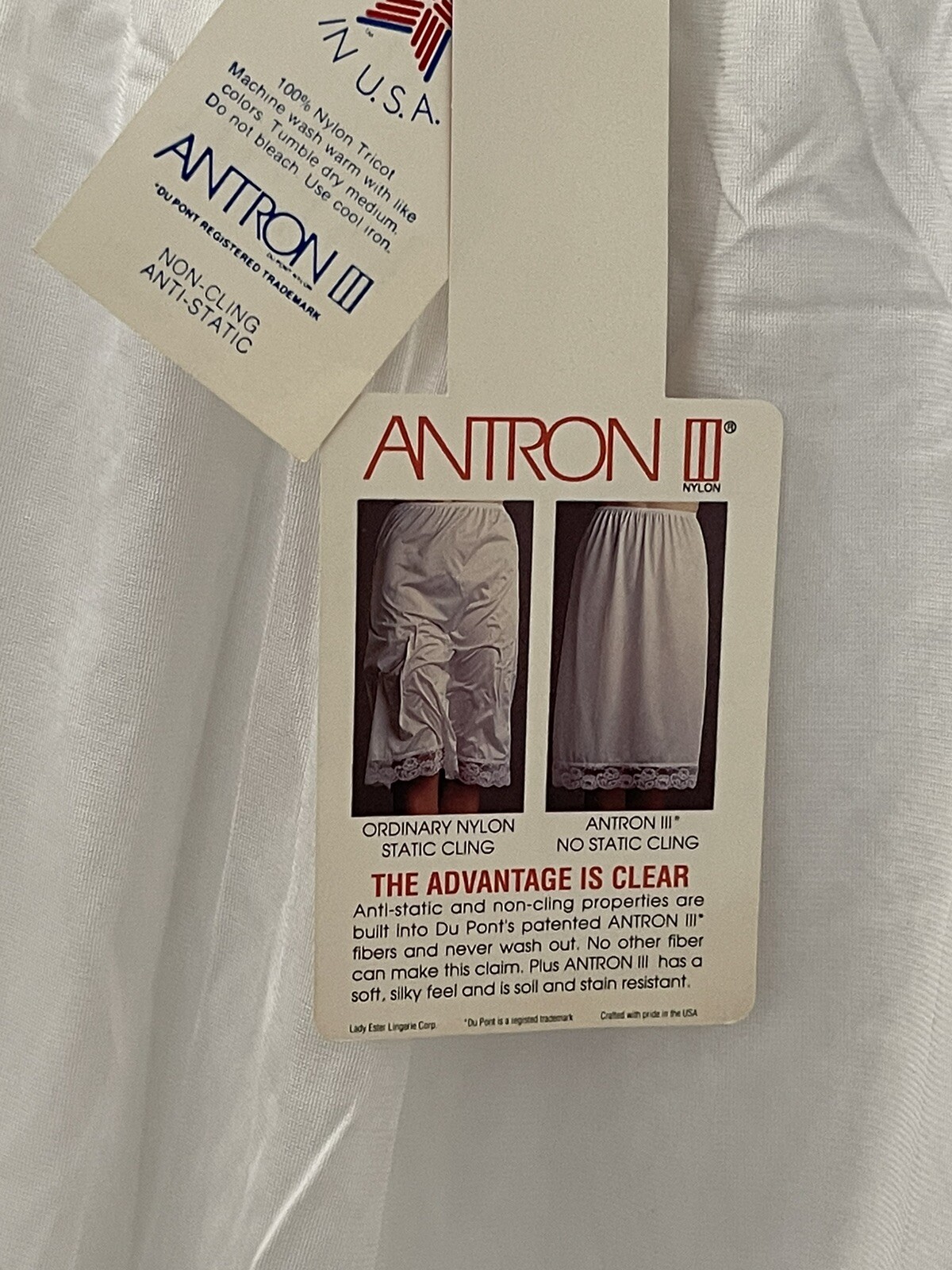 Large White Sliperfection Half Slip LADY ESTER SNIP TO YOUR LENGTH Sz:30/32 NWT