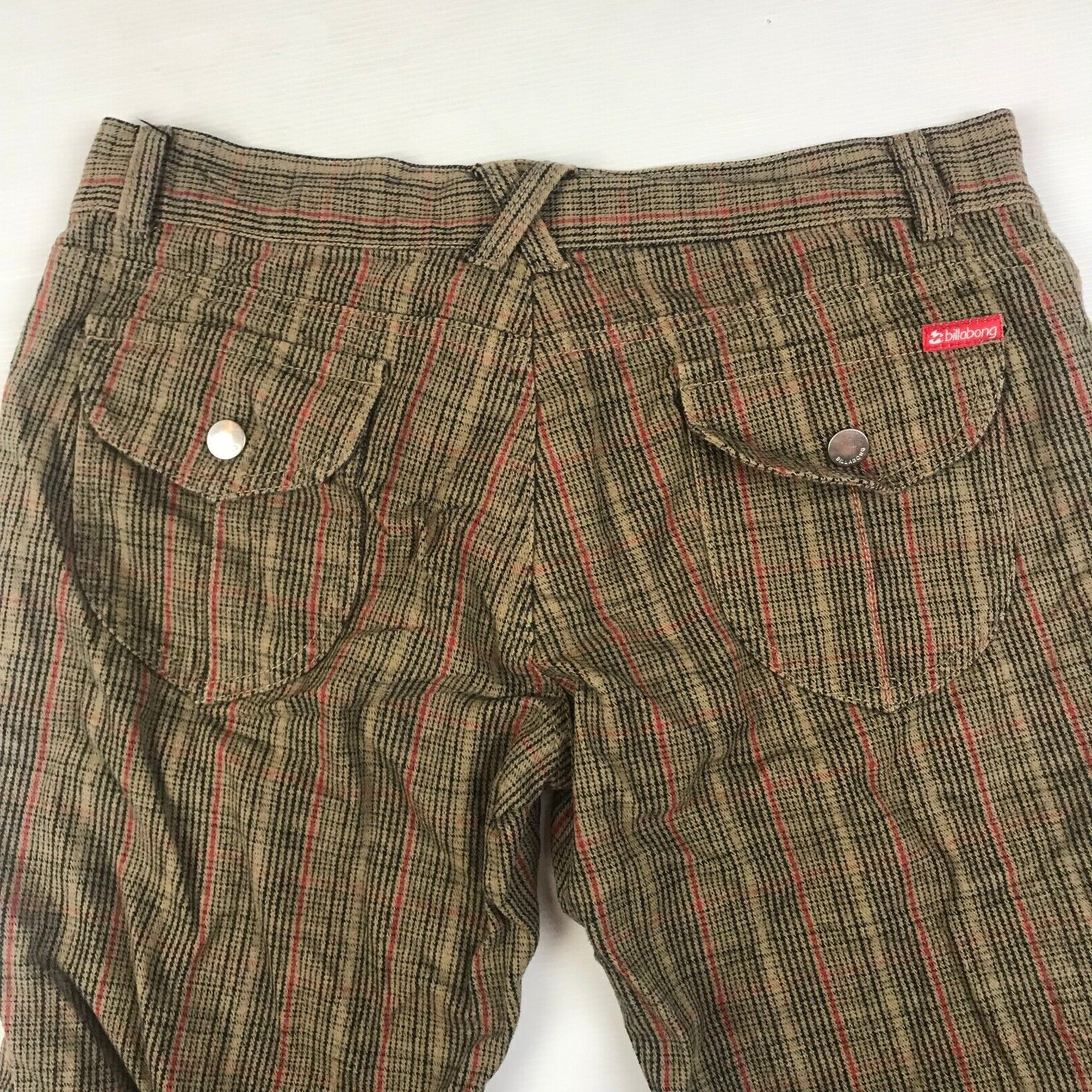 Vintage Women s Billabong Brown Check Pants Jeans Size 10