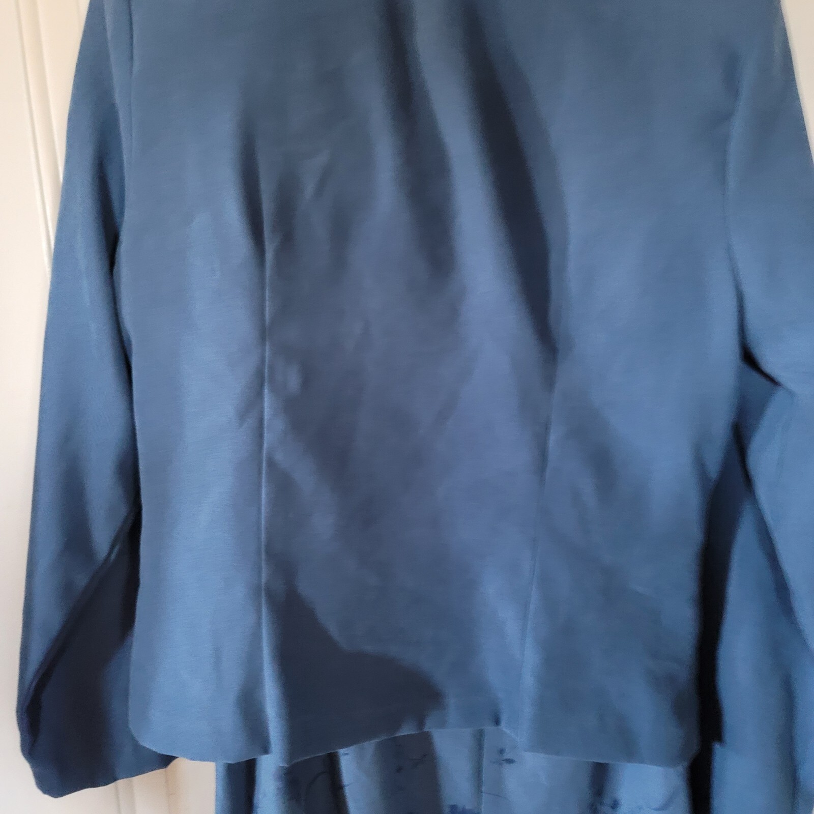 RIKKI J. NEW YORK Vintage Womens Skirt Suit blue On Blue Floral Office Classy
