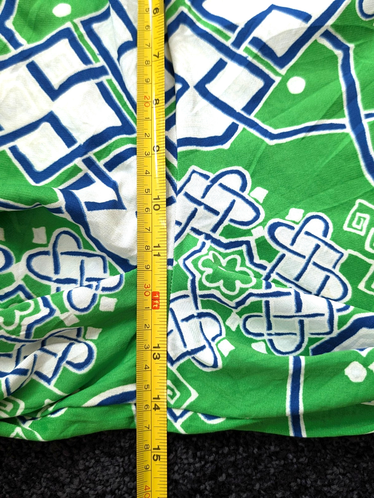 Vintage Nylon Palazzo Lounge Pajama Pants Elastic Waist Lingerie Green Blue M/L