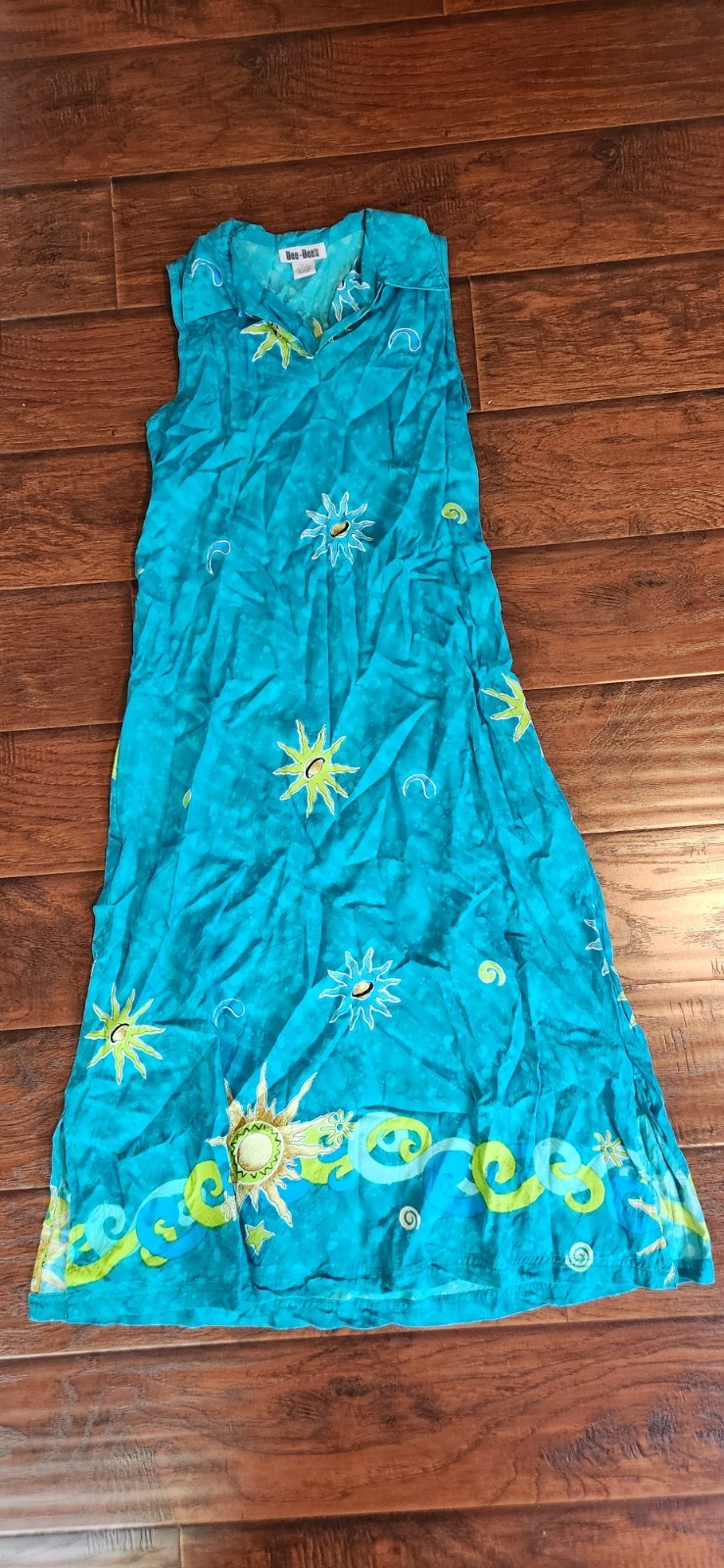 Vintage Dee Dee’s Size Small Celestial Dress 100% Rayon
