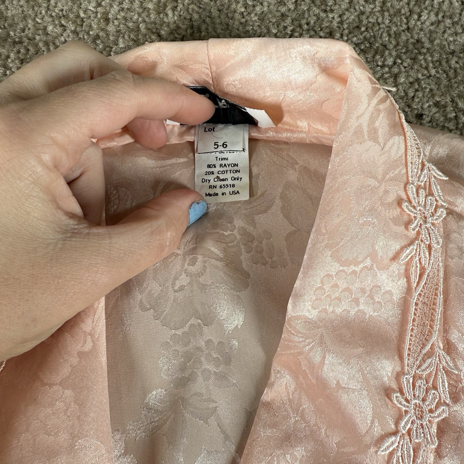 Vintage Patra Pink Satin Blazer Blouse 80s 5/6