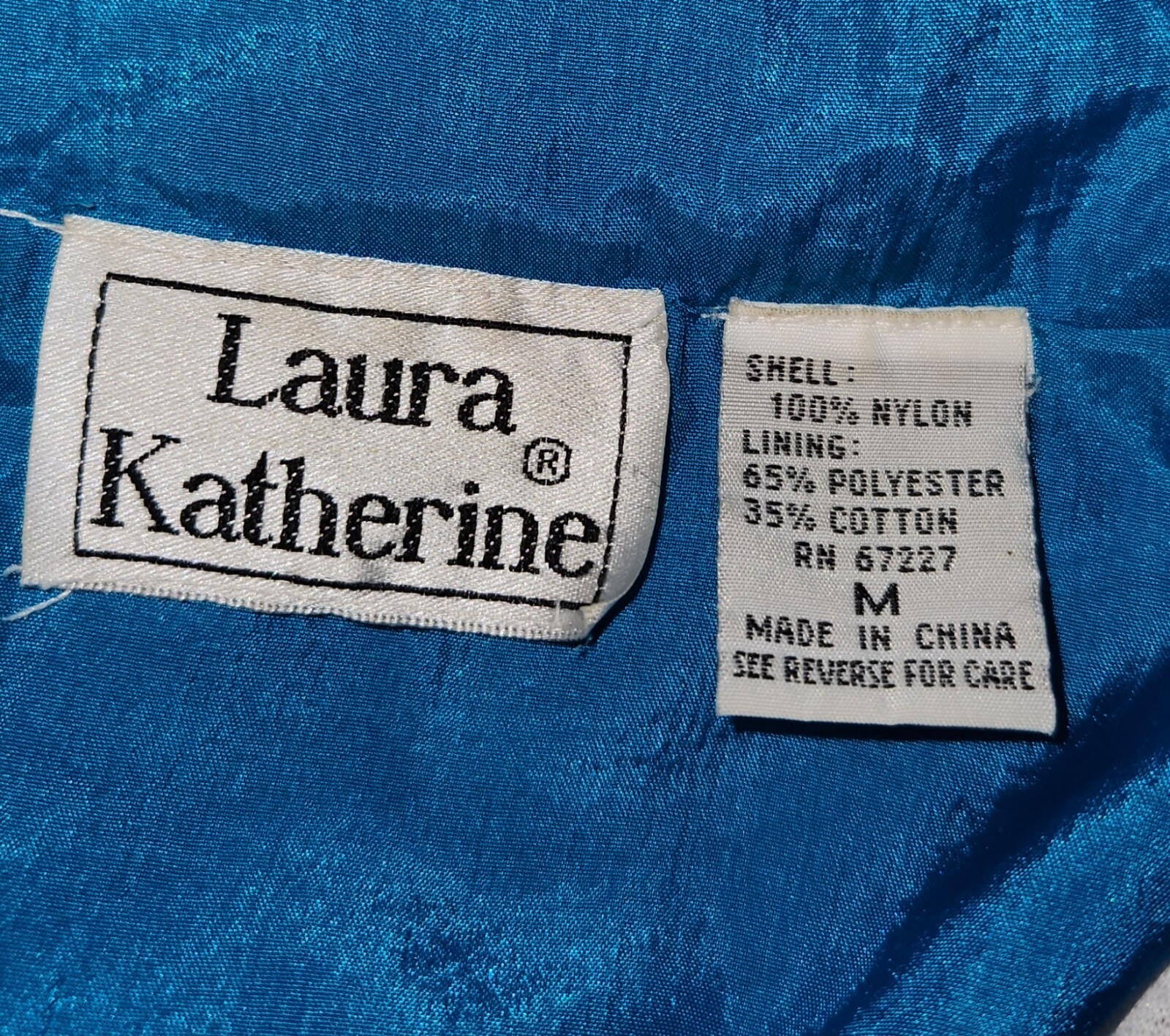 Vintage 80s Aztec Print Blue Windbreaker Jacket Womens Medium Laura Katherine