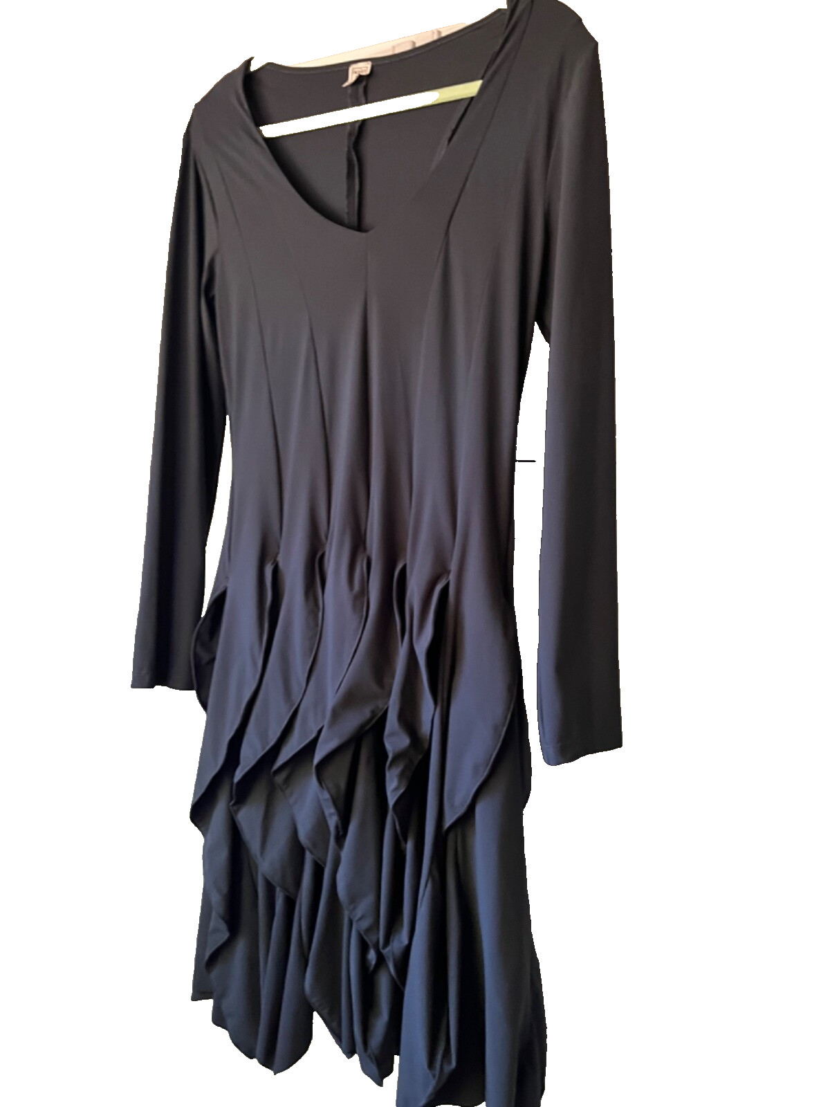 Pre Owned Grey Fluttery Polyester Gray Dress Indies Vintage Sz 4 Poly/Elasticine
