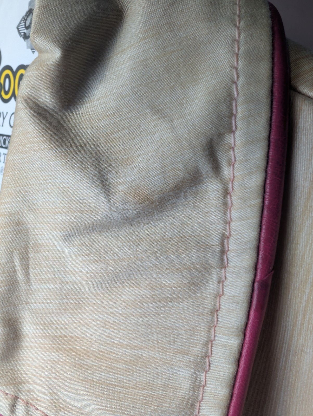 Coach Trench Coat Size 6 Tan Cotton Legacy Polka Dot Multi Lining Pink Trim READ