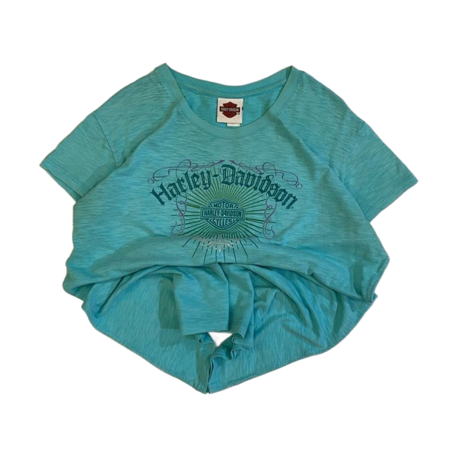 Harley Davidson Women’s Short Sleeve T Shirt Turquoise 2XL