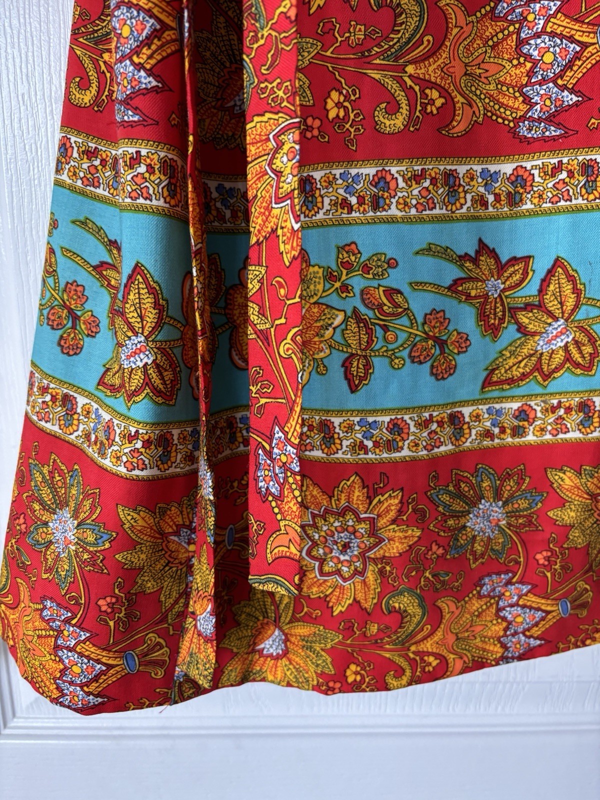 McMullen Vintage 70s Shirt Dress 100% Wool Lined Fabric Womens Size 10 floral