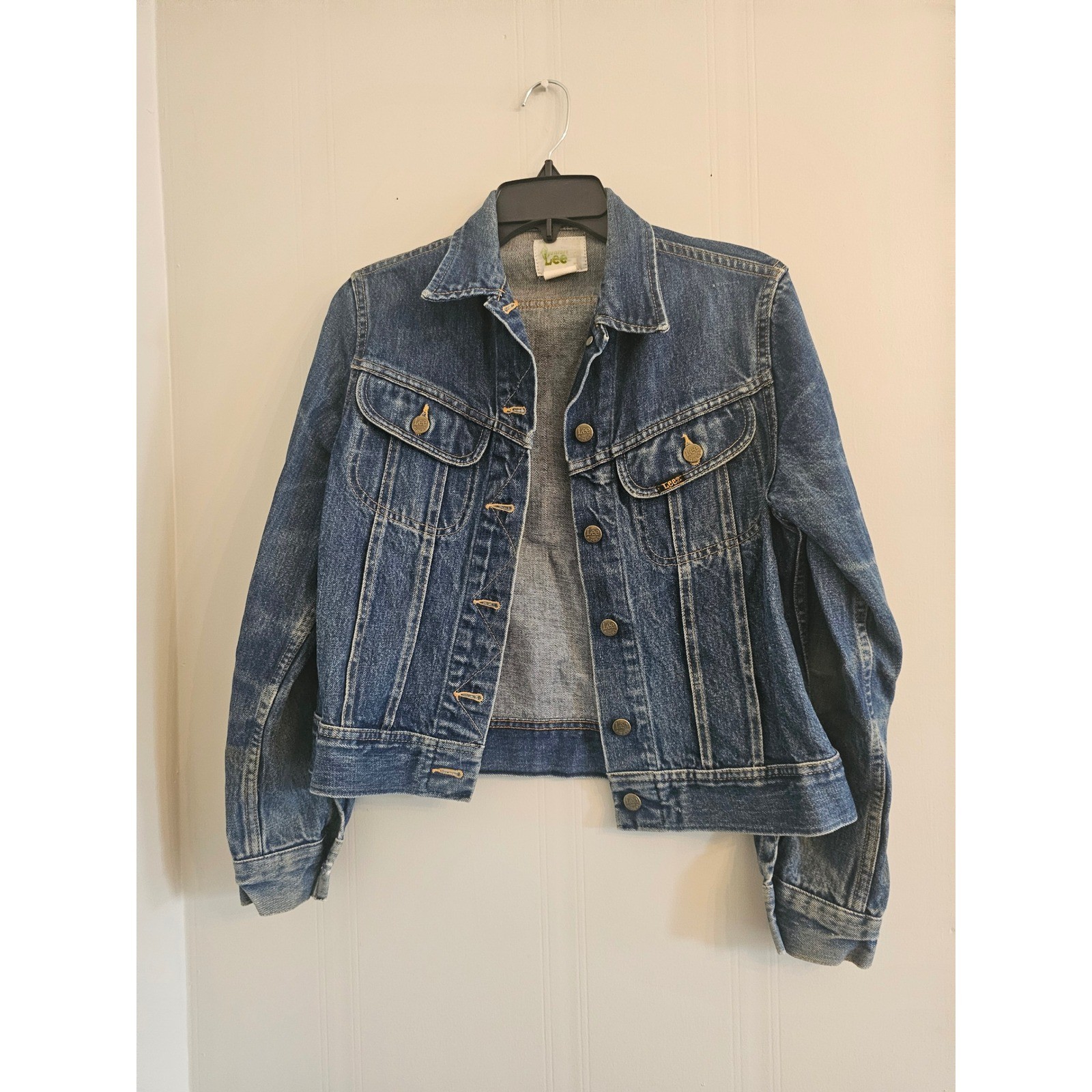 Vintage Lee Riders Denim Jacket Juniors 11/12 Blue Trucker Made in USA