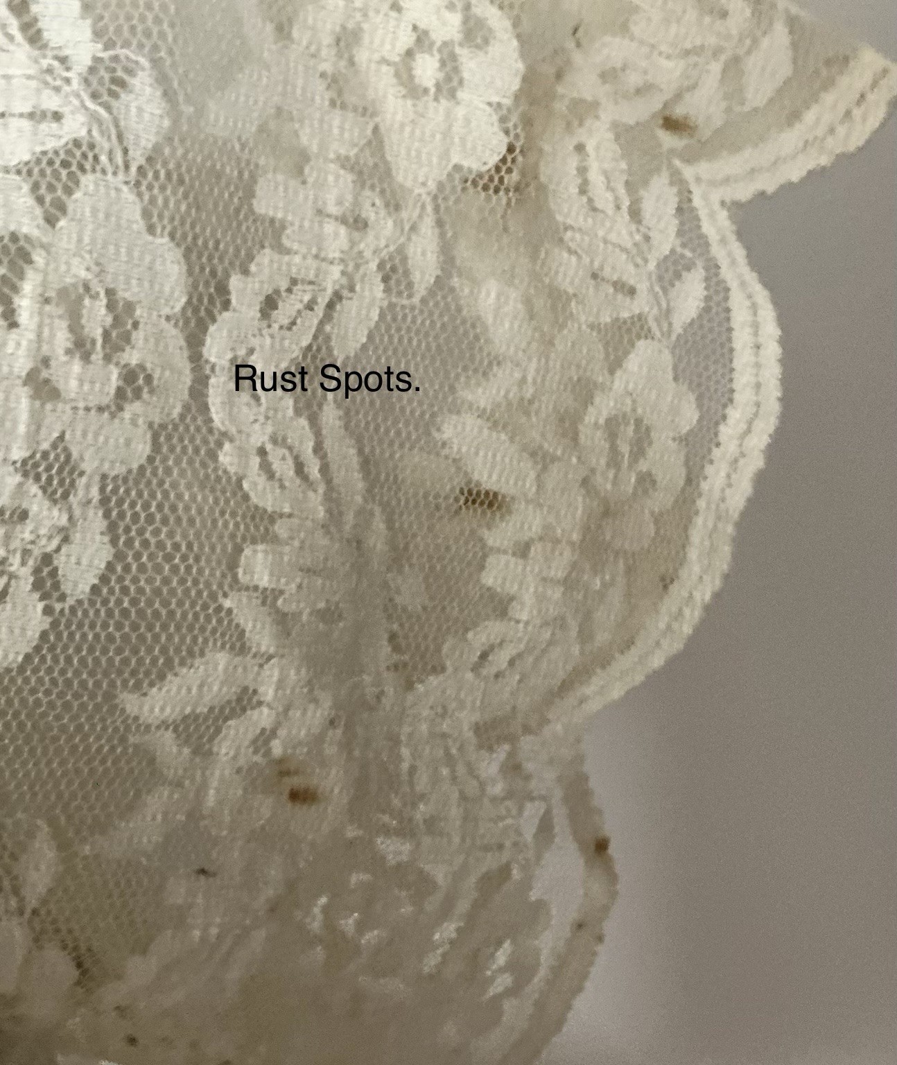 Antique Victorian Bed Jacket Floral Net Scalloped LACE~Medium~TLC~Restore~As Is.