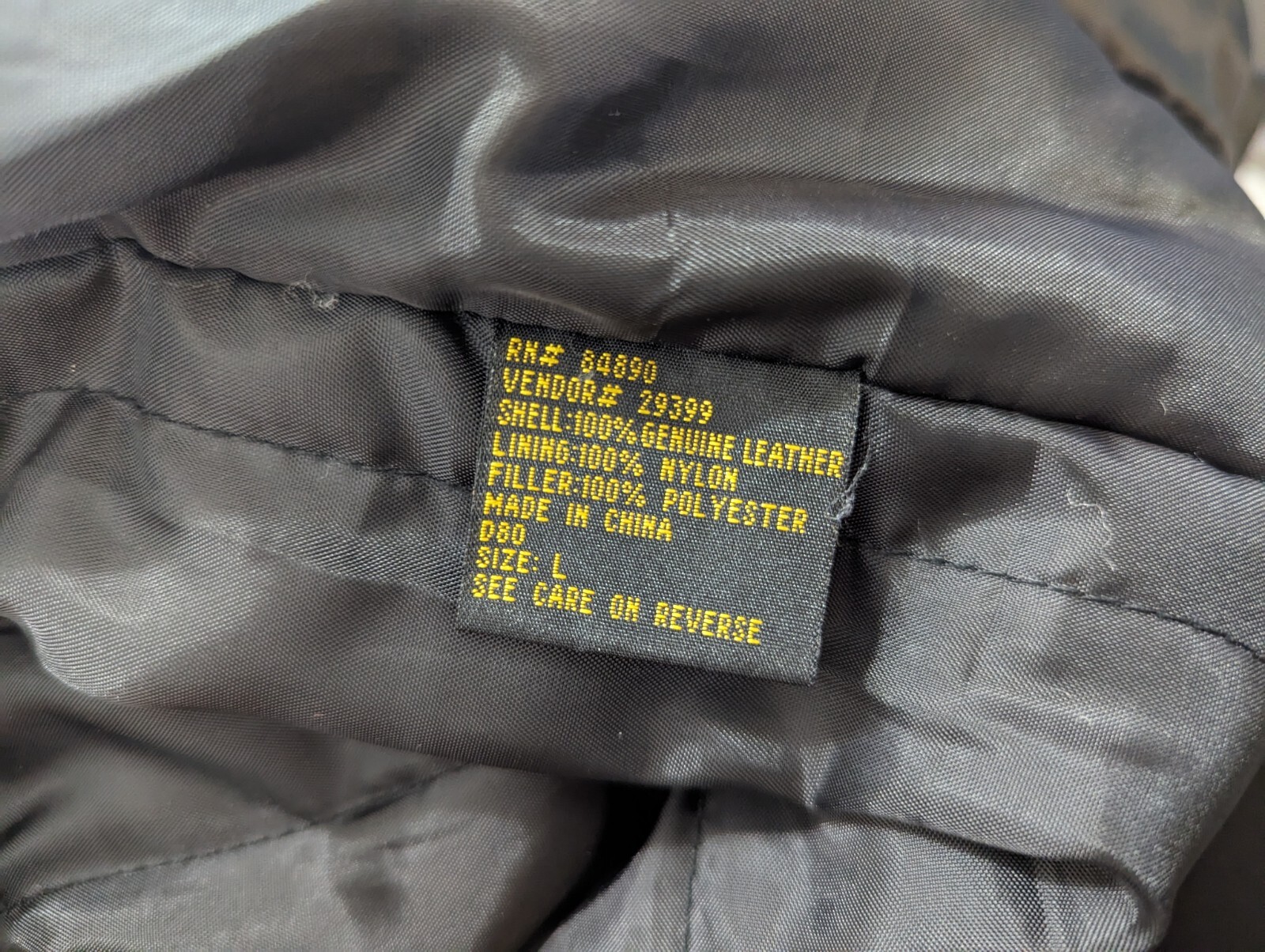 Vintage Black Leather Jacket Size L Salon Studio Haband Button Down Mid Length