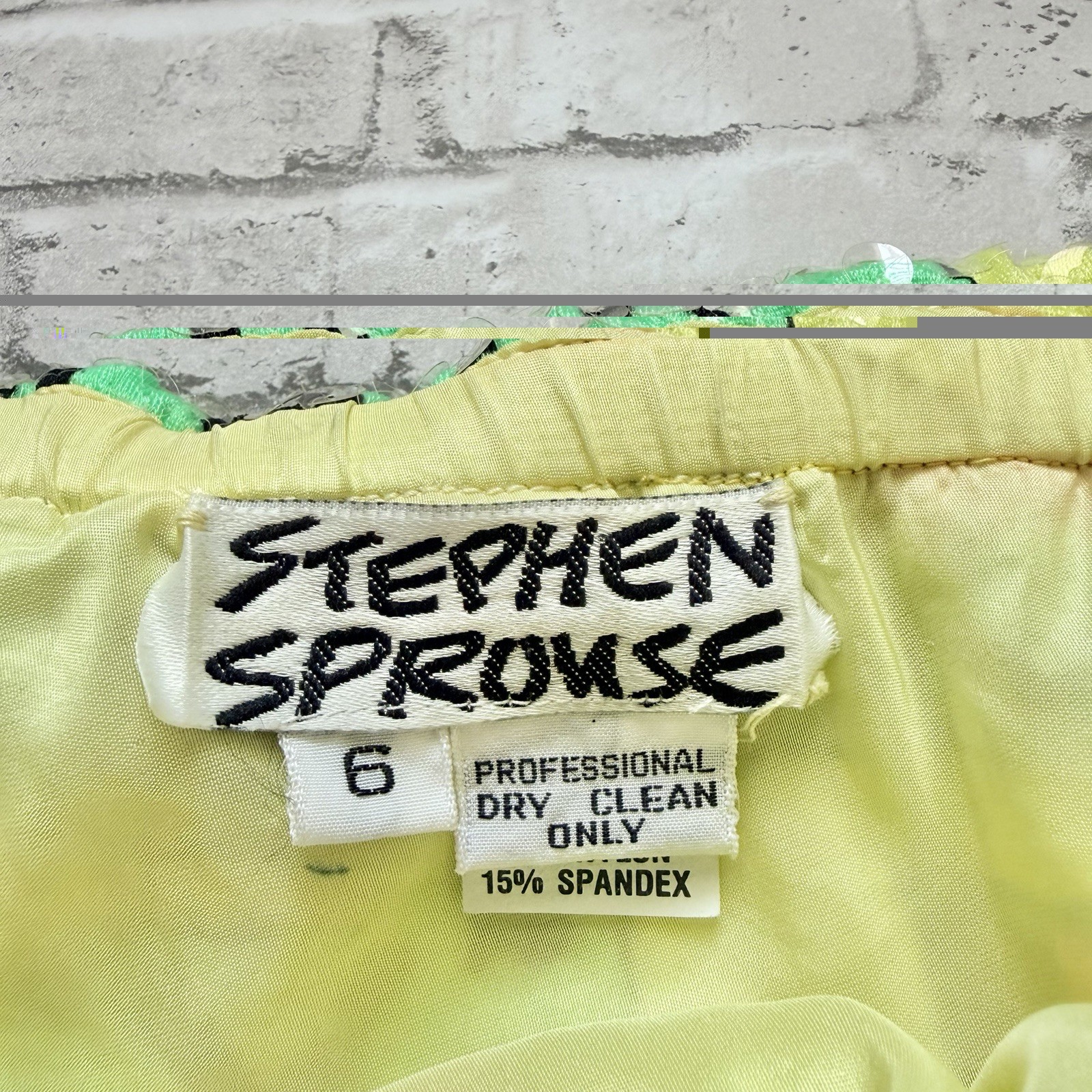 Stephen Sprouse Vintage 1988 Sticker Dress Covered In Sequins