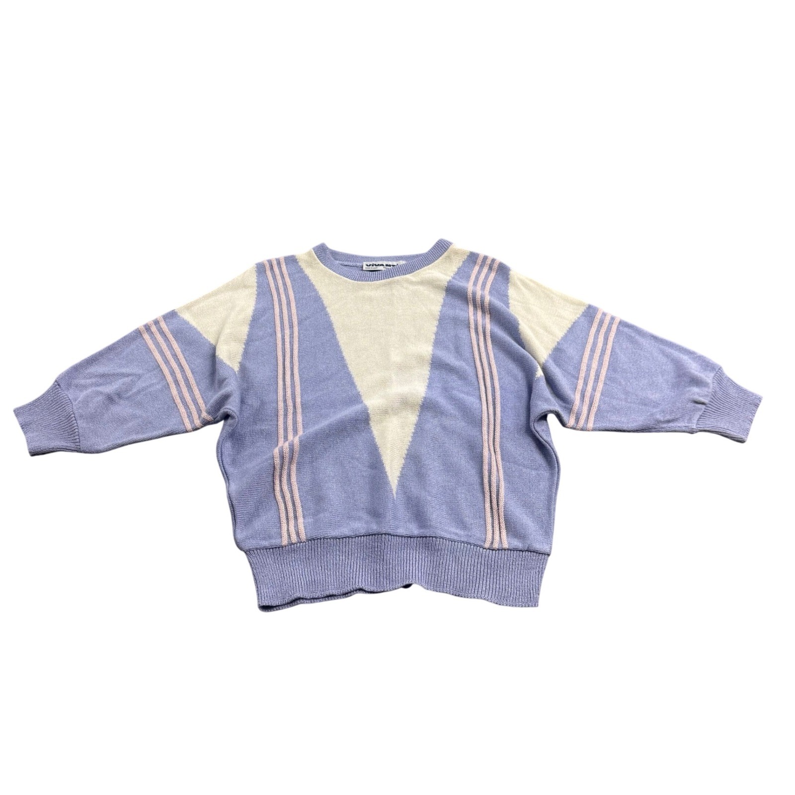 Vivanti Purple Knit Sweater VTG Size L Retro Y2k Sporty Classic Old Money Golf