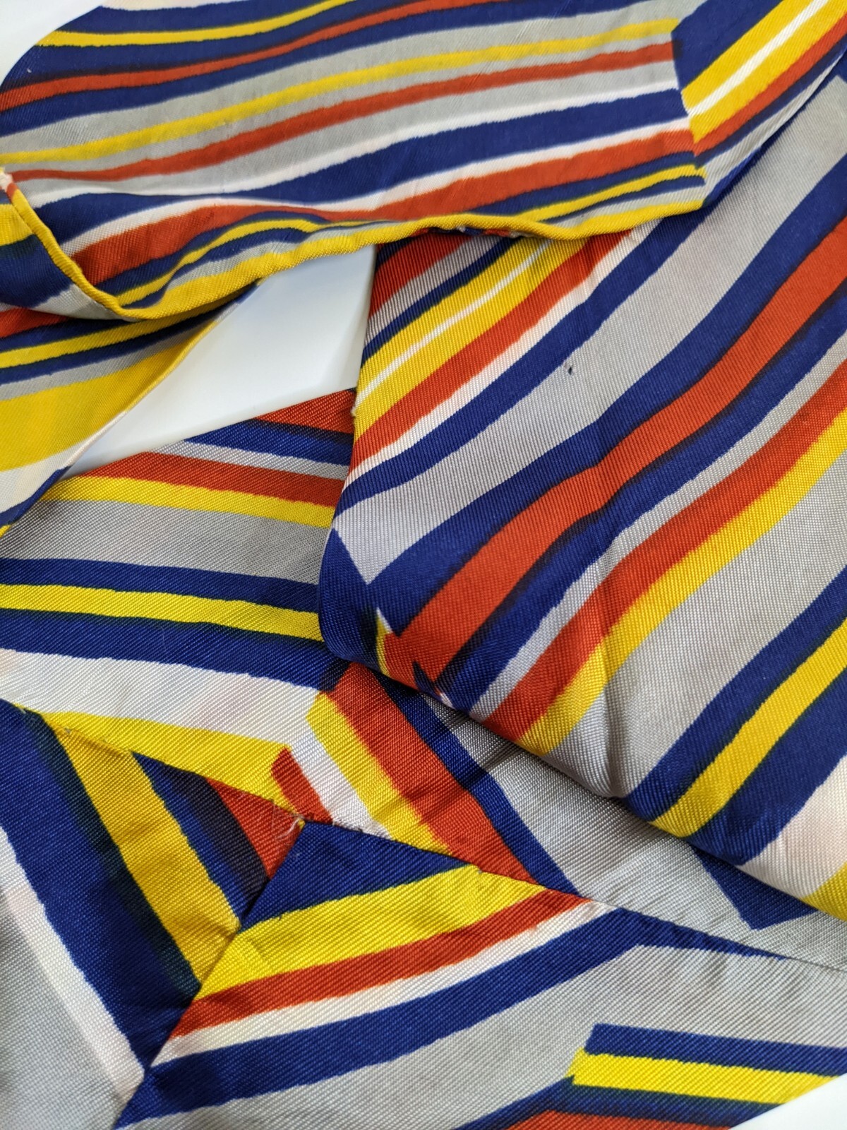 Vintage Art Deco Skinny Scarf Set Purse Hair Neck Tie Red Blue Yellow White