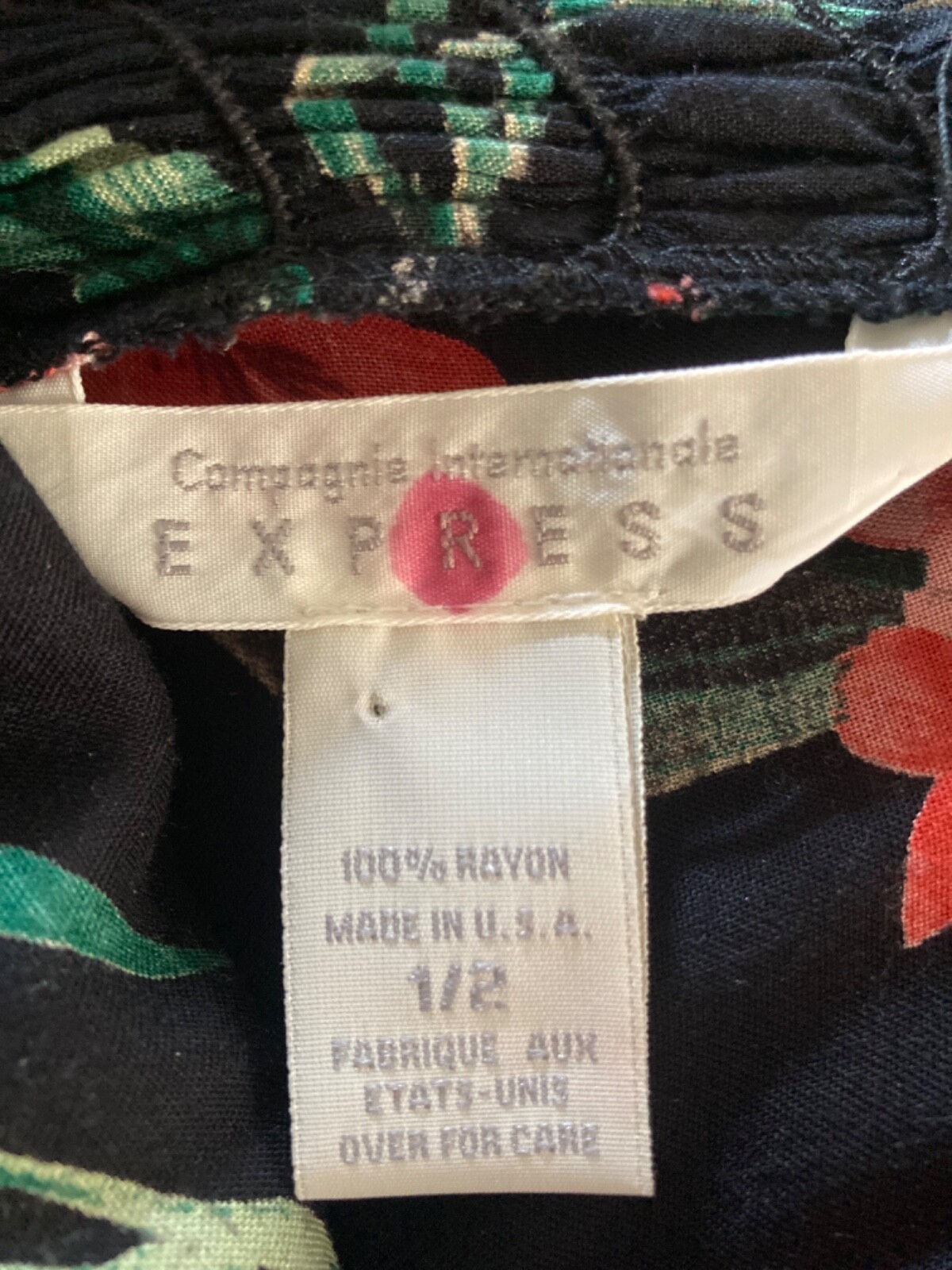 Vintage EXPRESS COMPAGNIE INTERNATIONALE midi Dress Sm Floral Sleeveless