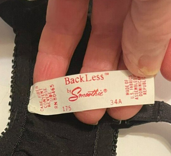 Vintage 1970’s Backless By Smoothie Bra 34A Underwire NWT