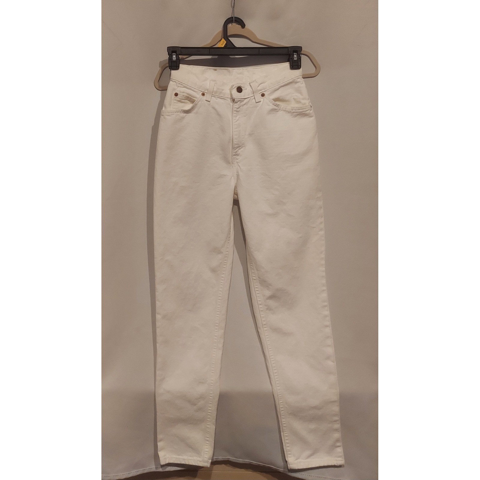 Levis Womens 90s Vintage 912 White Denim High Rise Jeans Made in USA Size 26/30
